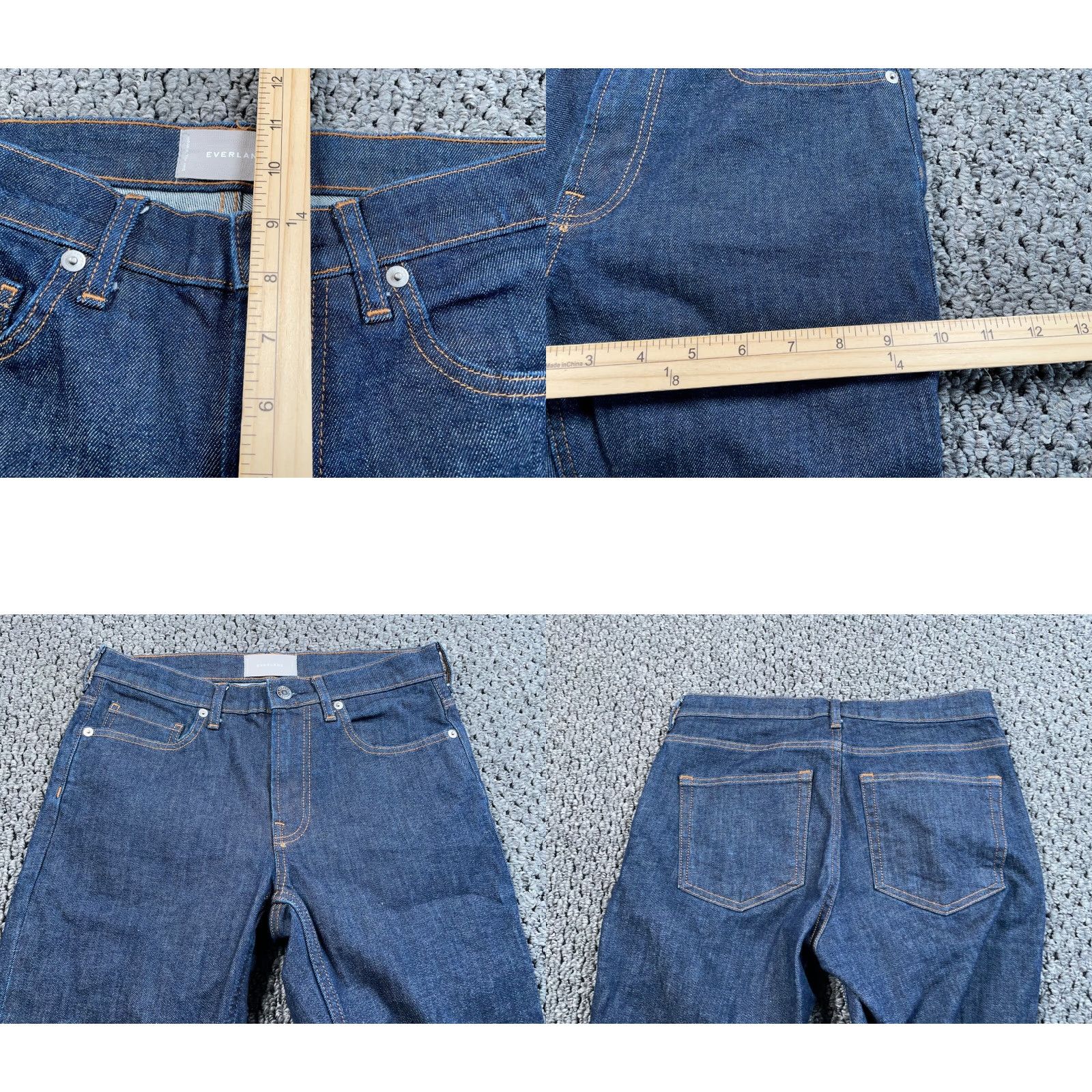 Everlane Everlane Jeans Women's 27 Regular (30/28) Dark Blue Stretch Ankle Mid-Rise Size 30" / US 8 / IT 44 - 8 Thumbnail