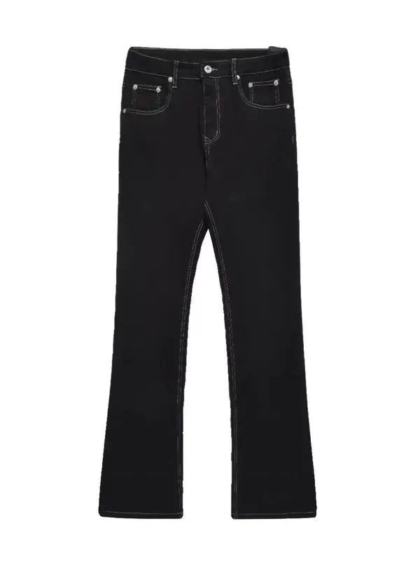 Japanese Brand VIBE High Street Black Micro Flare Jeans Size US 30 / EU 46 - 5 Thumbnail