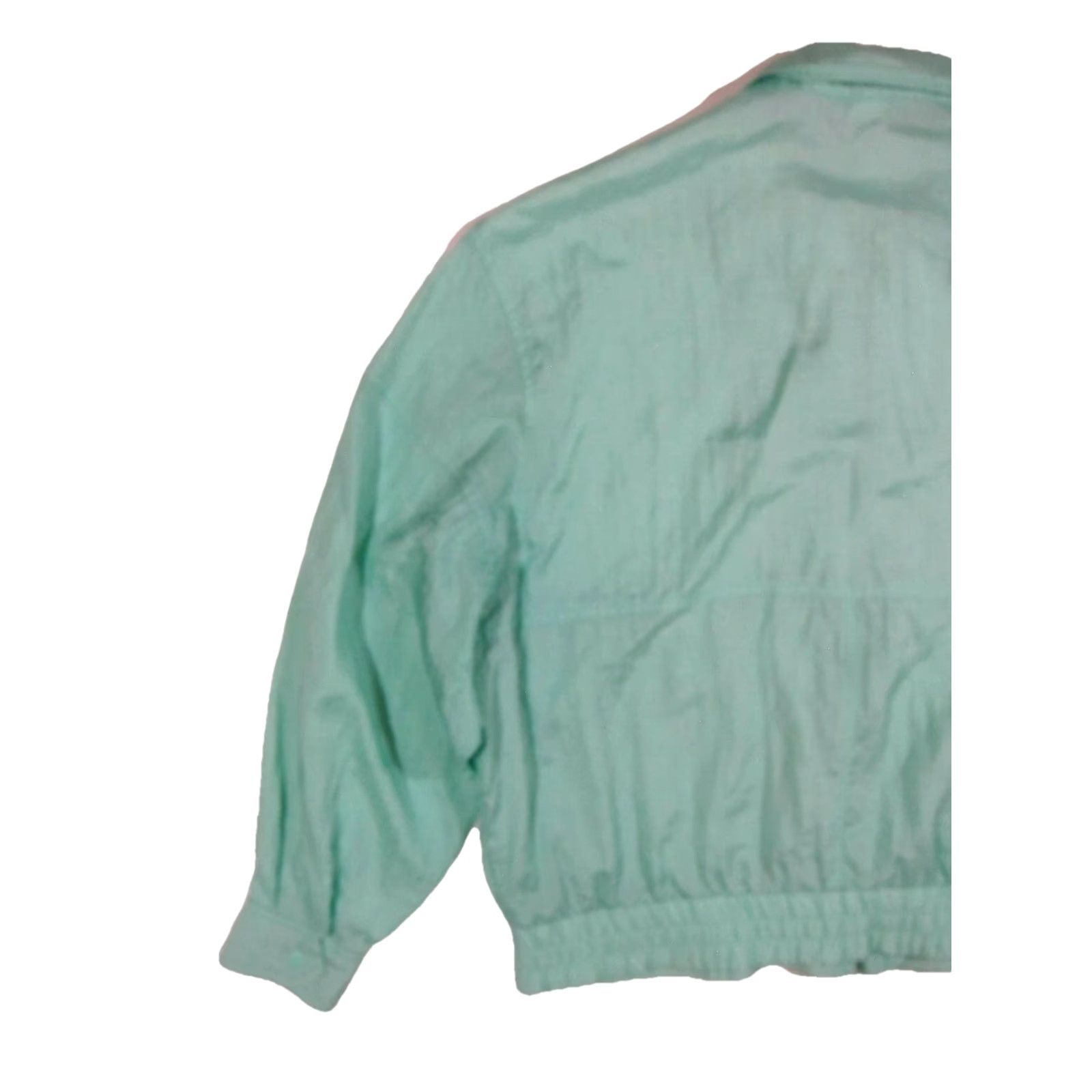 Jantzen Vintage Jantzen Windbreaker Jacket Large Nylon Mint Green Zip Pocket 100% Nylon Pockets Zip Collared Women Size L / US 10 / IT 46 - 6 Thumbnail