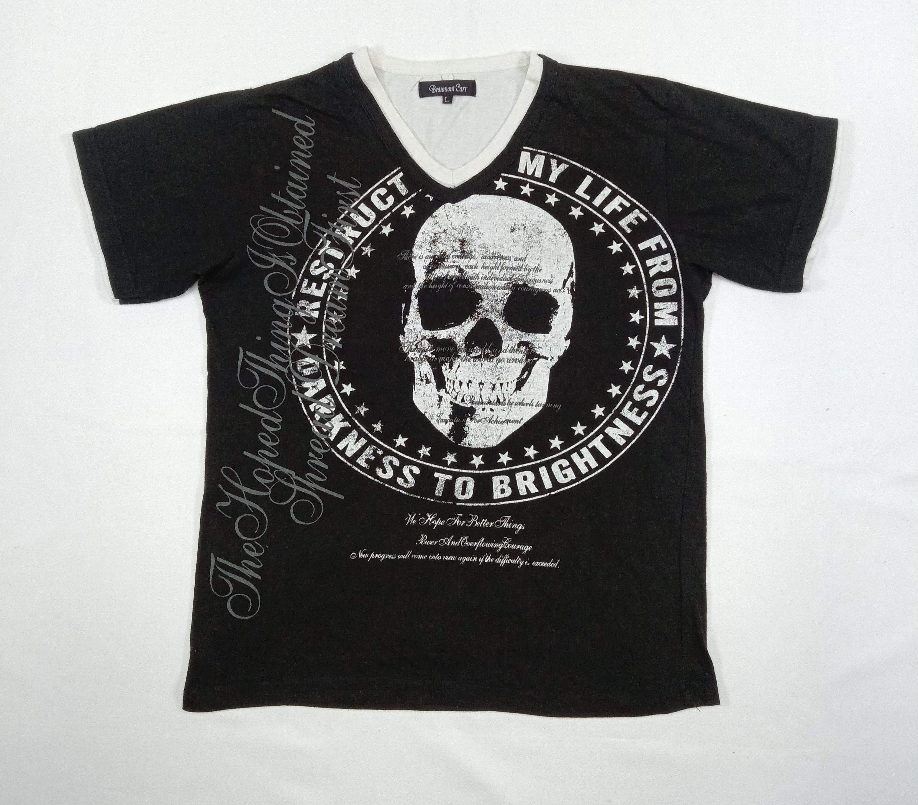 Vintage Vintage Beaumont Carr Skull Punk T Shirt Size US M / EU 48-50 / 2 - 1 Thumbnail