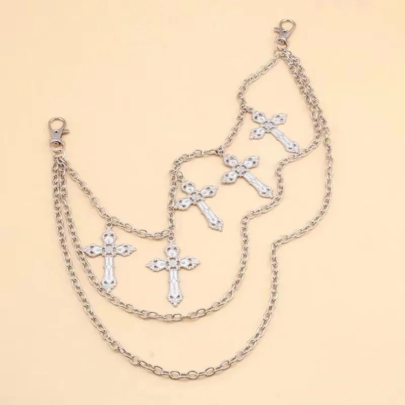 Jewelry Multi-layer Cross Pants Chain Size ONE SIZE - 4 Thumbnail