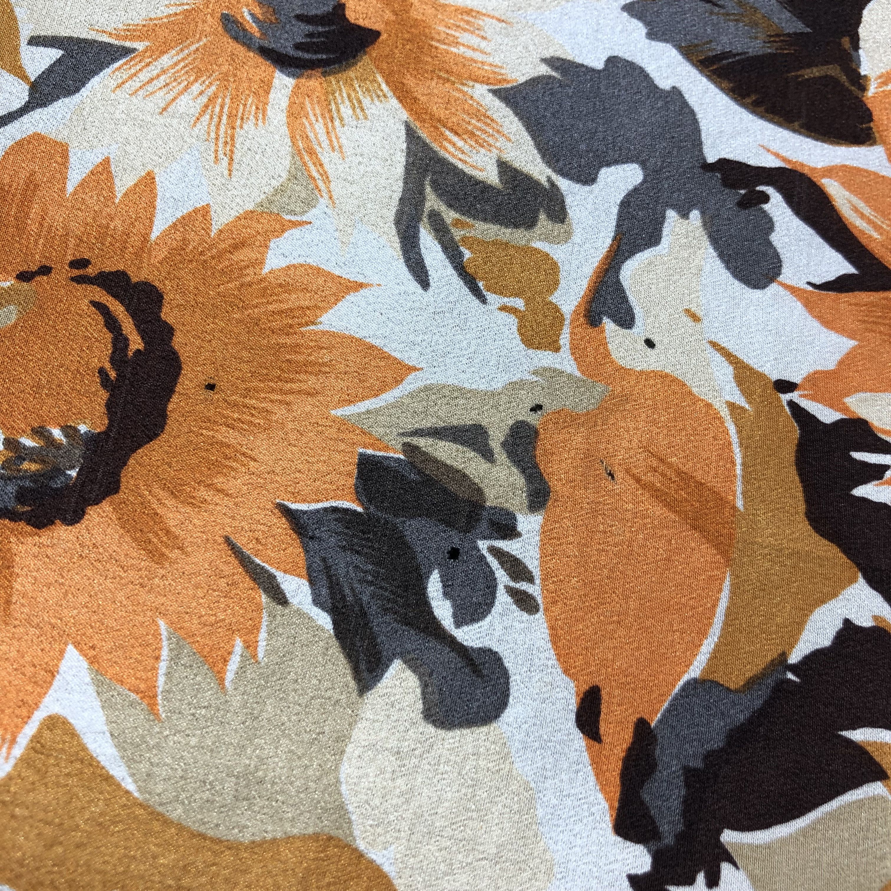 Vintage Vintage Floral Hand Rolled Silk Scarf M399 Size ONE SIZE - 5 Thumbnail