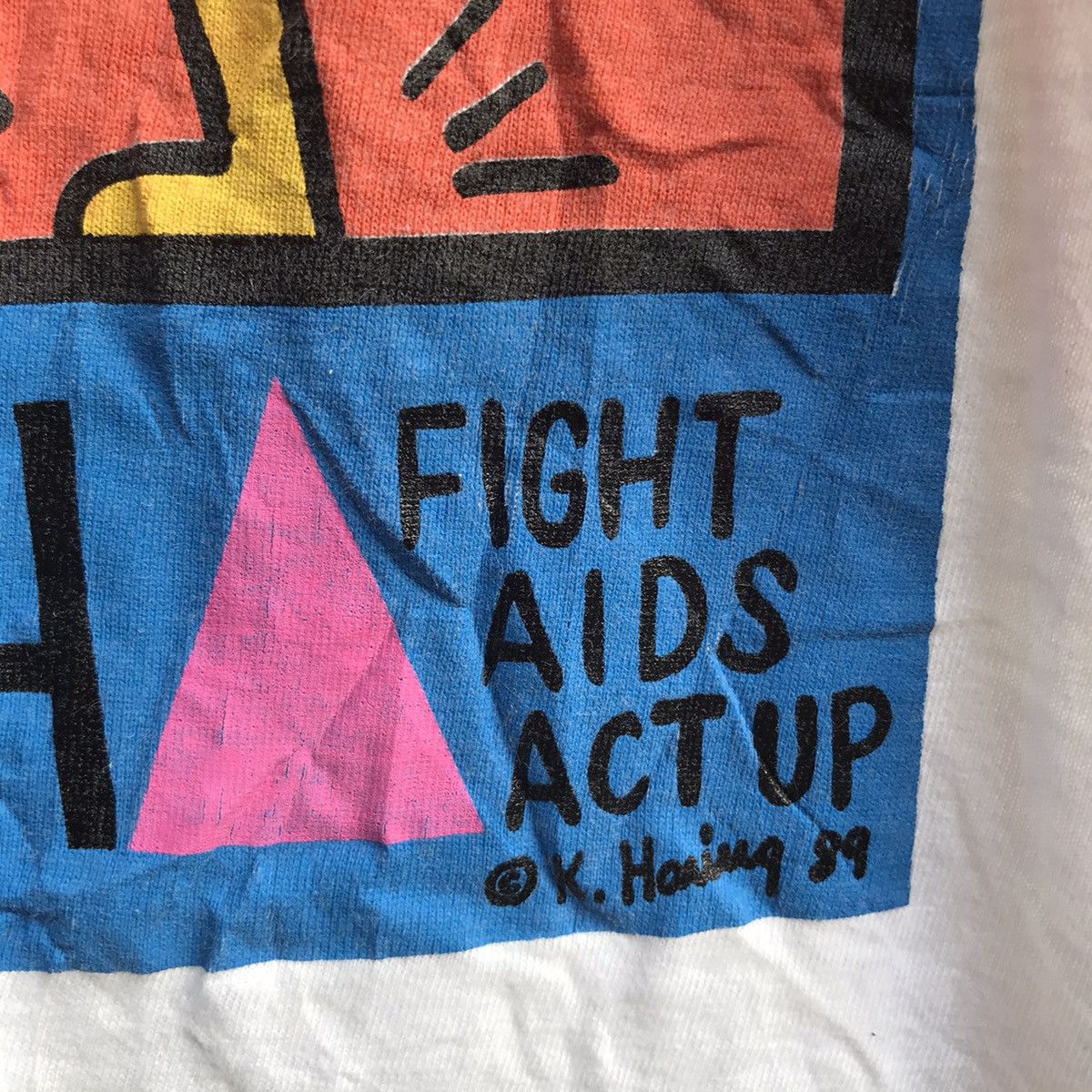 Keith Haring × Vintage Vintage 80s KEITH HARING pop art tee Size US M / EU 48-50 / 2 - 4 Thumbnail