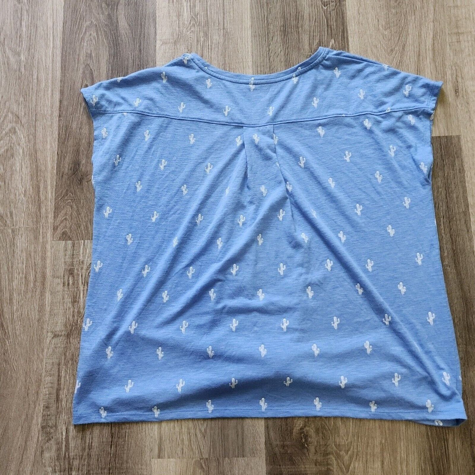 Izod Izod Women's 2XL Blue Cactus Crew Neck Polyester Size XXL / US 16-18 / IT 52-54 - 3 Thumbnail