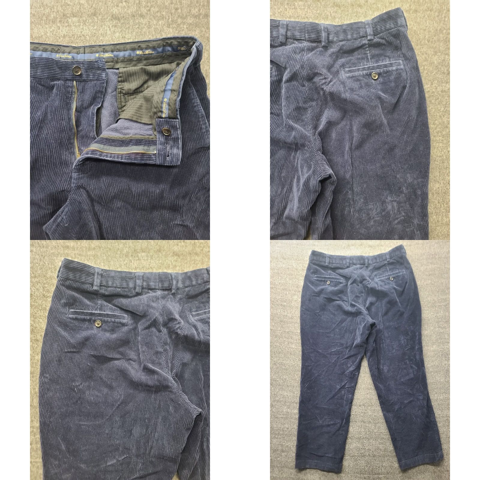 Brooks Brothers Brooks Brothers Hudson Corduroy Pants Mens 36x30 Regular Fit Straight Leg Blue Size US 36 / EU 52 - 8 Thumbnail