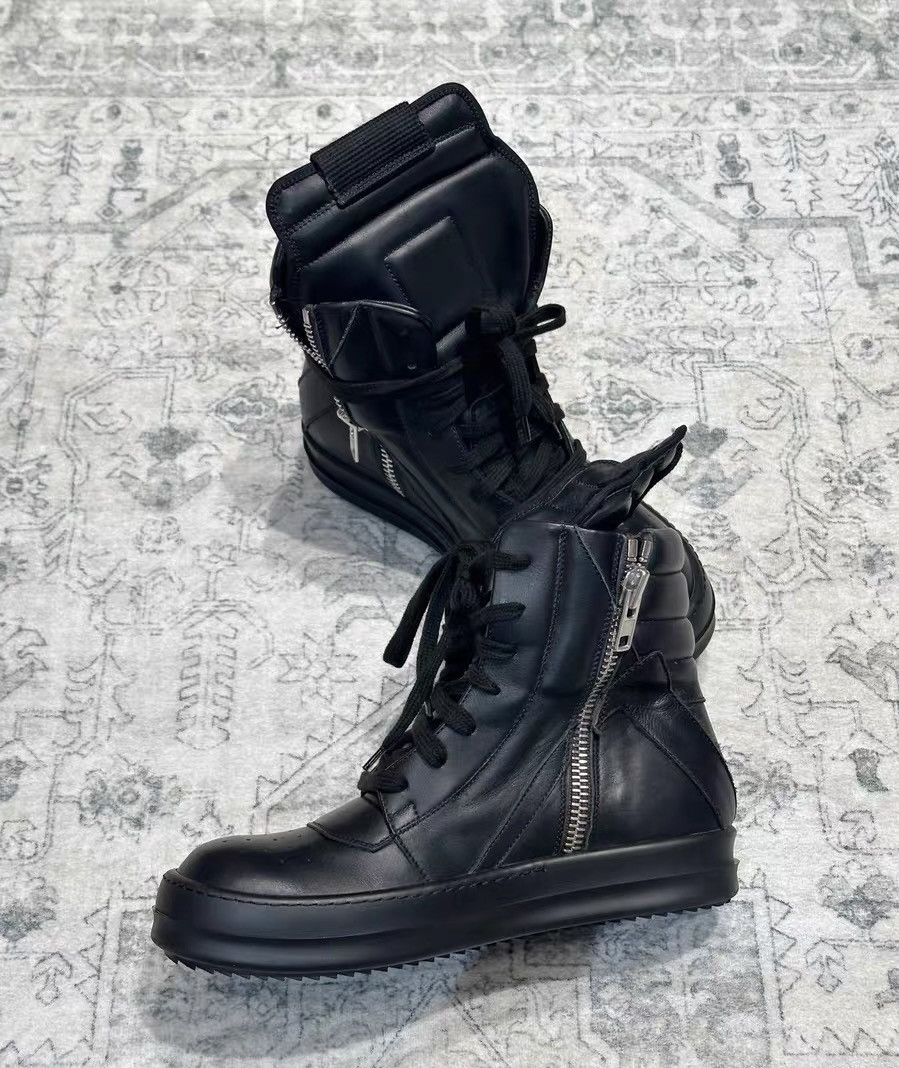 Rick Owens Rick Owens Geobasket All Black high-top leather Size US 6 / IT 36 - 4 Thumbnail
