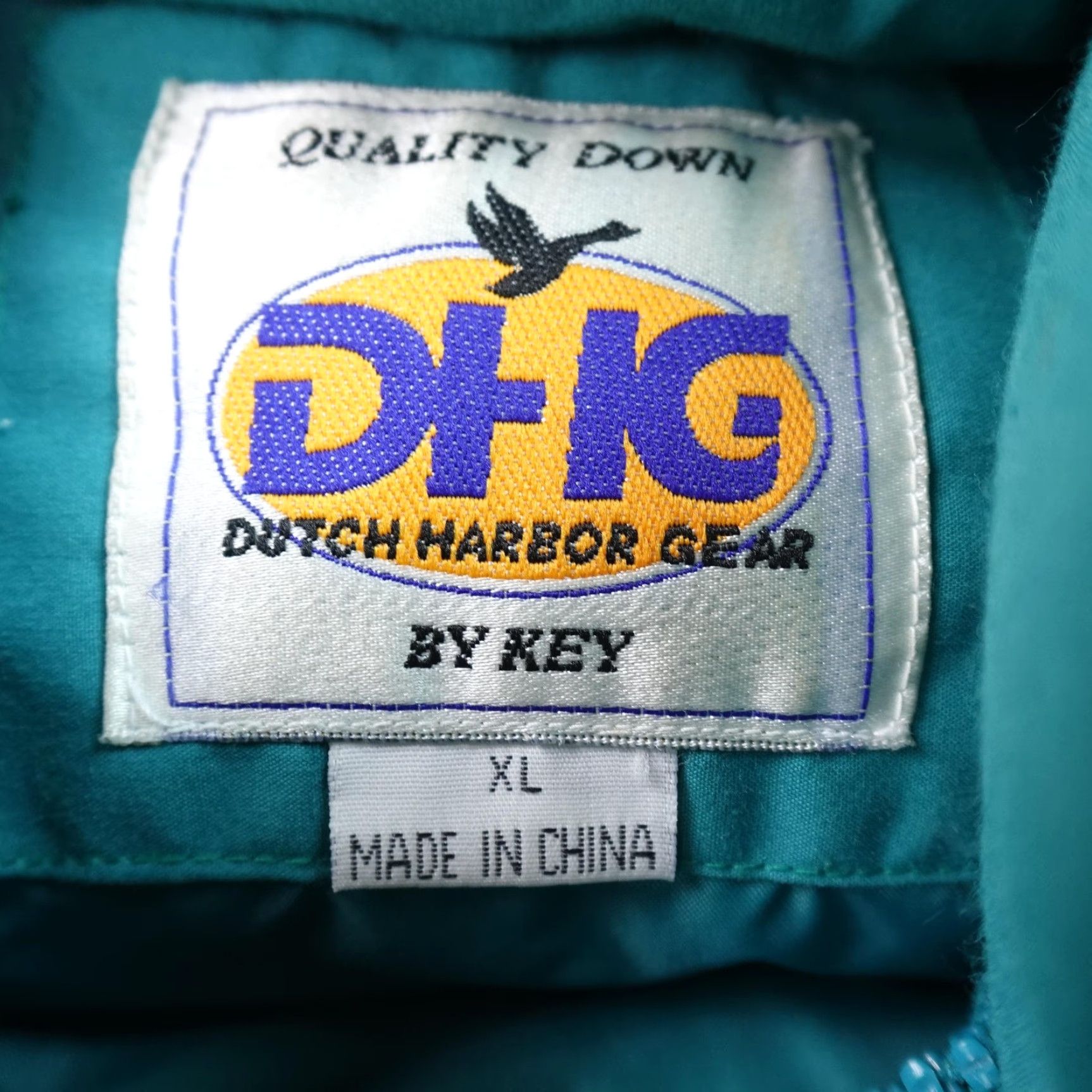 Vintage VTG Key Vest Mens XL Blue Green Down Quilted Puffer Insulated Outdoor Workwear QC Pockets Size US XL / EU 56 / 4 - 4 Thumbnail