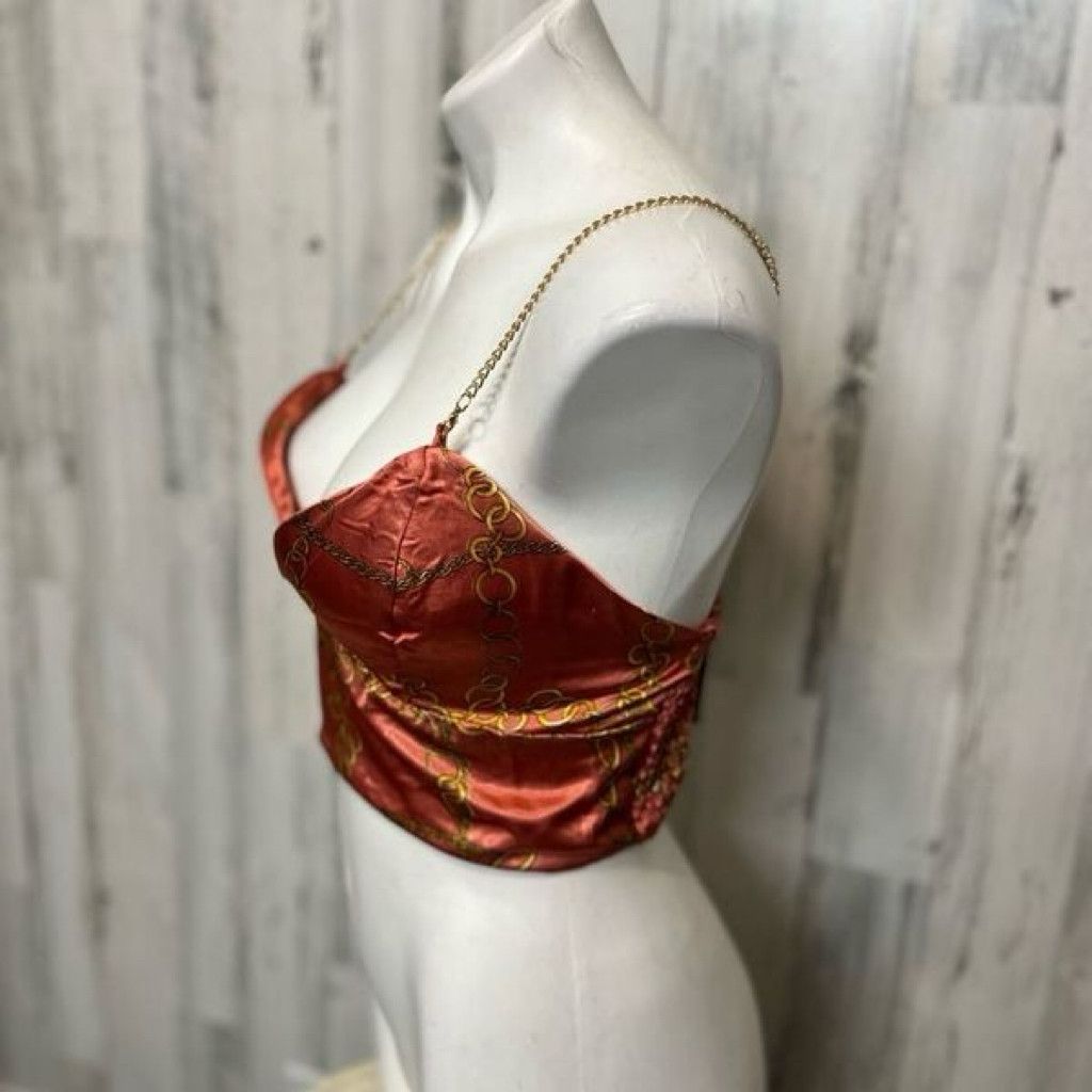 47 Brand Penelope Project Satin Chain Strap Crop Top Small Size S / US 4 / IT 40 - 2 Thumbnail