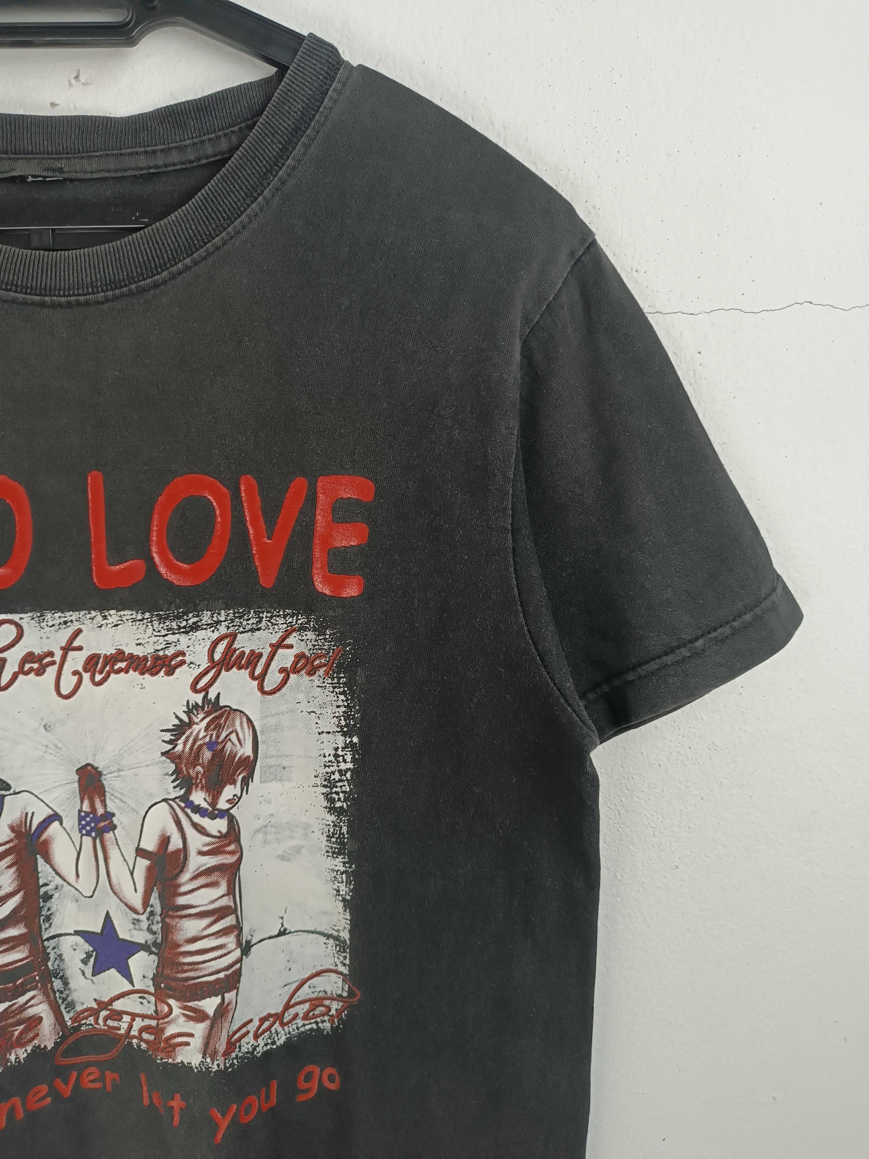 Vintage FADED VINTAGE Y2K EMO LOVE ❤️TEE PUNK GOTH MCR RARE Size US S / EU 44-46 / 1 - 6 Thumbnail