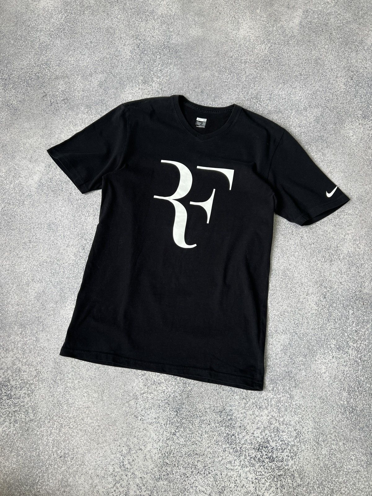 Nike × Vintage Nike Roger Federer court RF Tennis Shirt Black Size US M / EU 48-50 / 2 - 2 Thumbnail