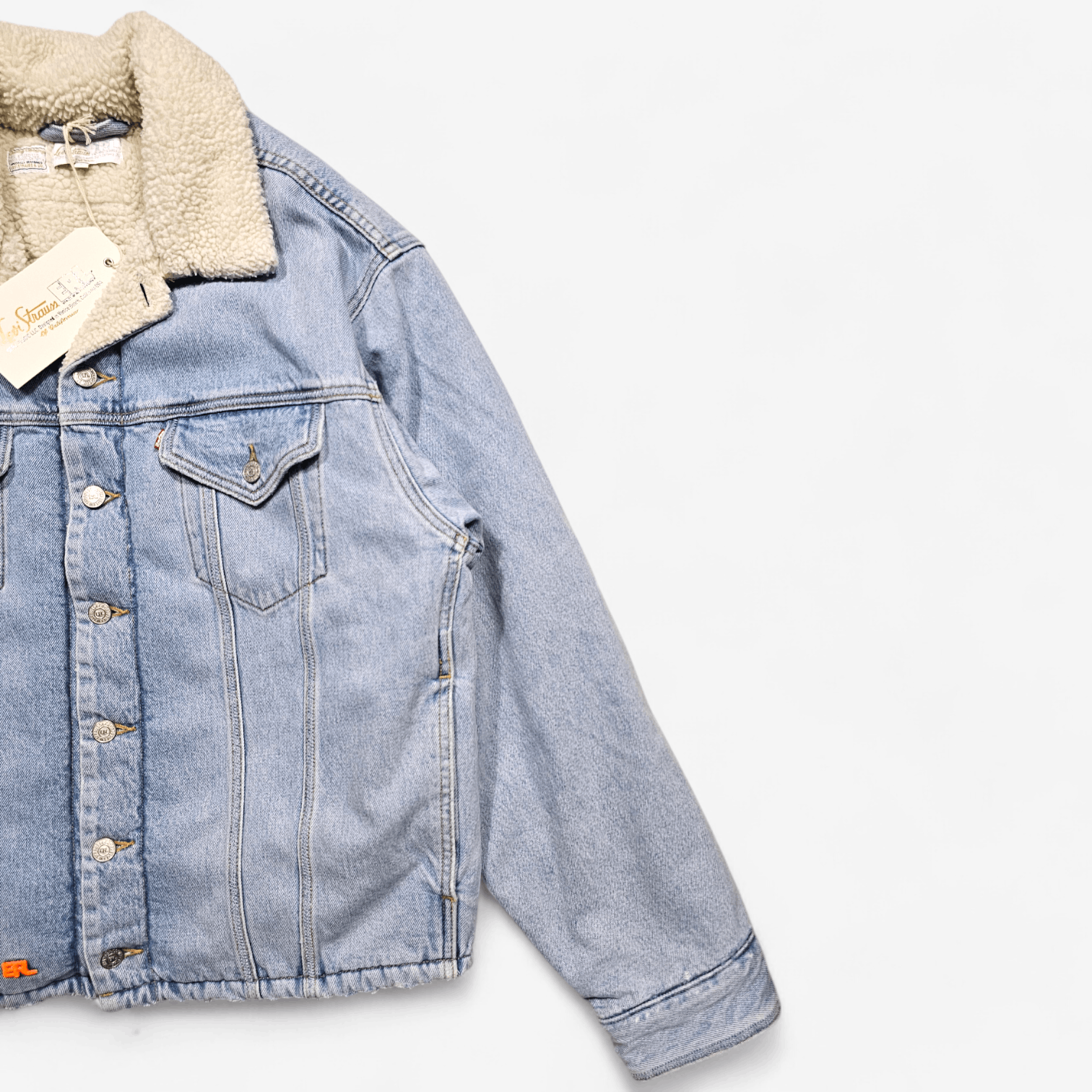 ERL × Levi's NWT Levi's x ERL Denim Sherpa Trucker Jacket Size L Size US L / EU 52-54 / 3 - 3 Thumbnail