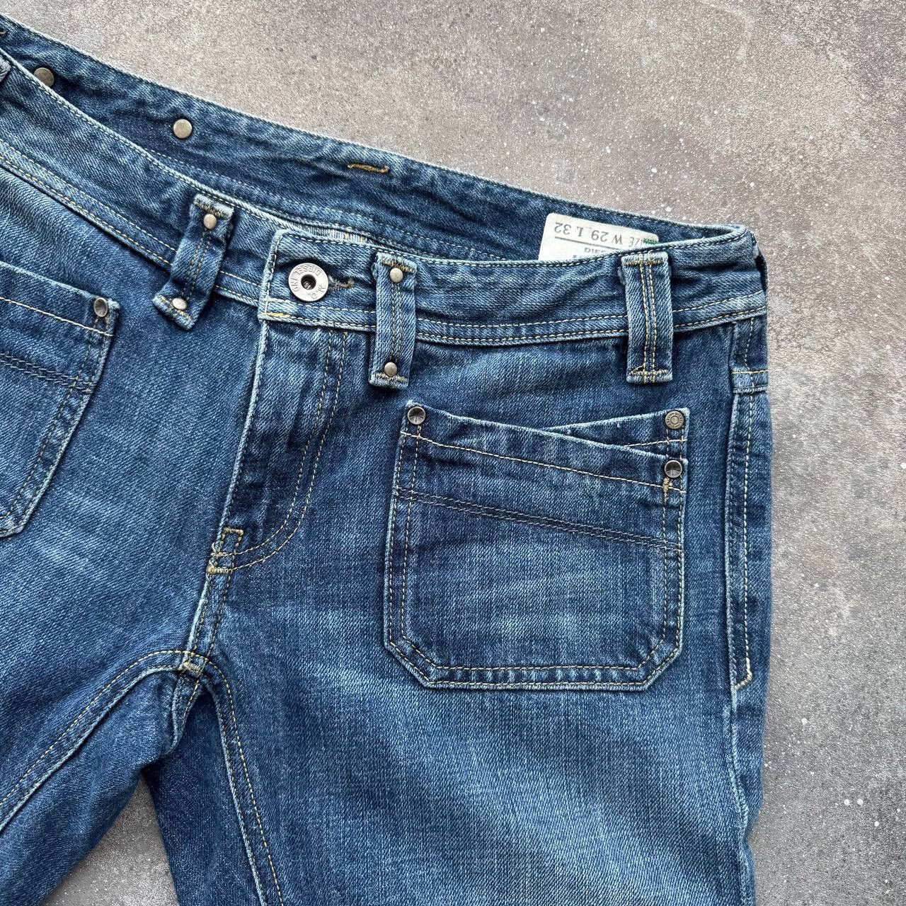 Diesel × Vintage Diesel Vintage Low Rise Y2K Washed Denim Jeans Size 29" - 4 Thumbnail
