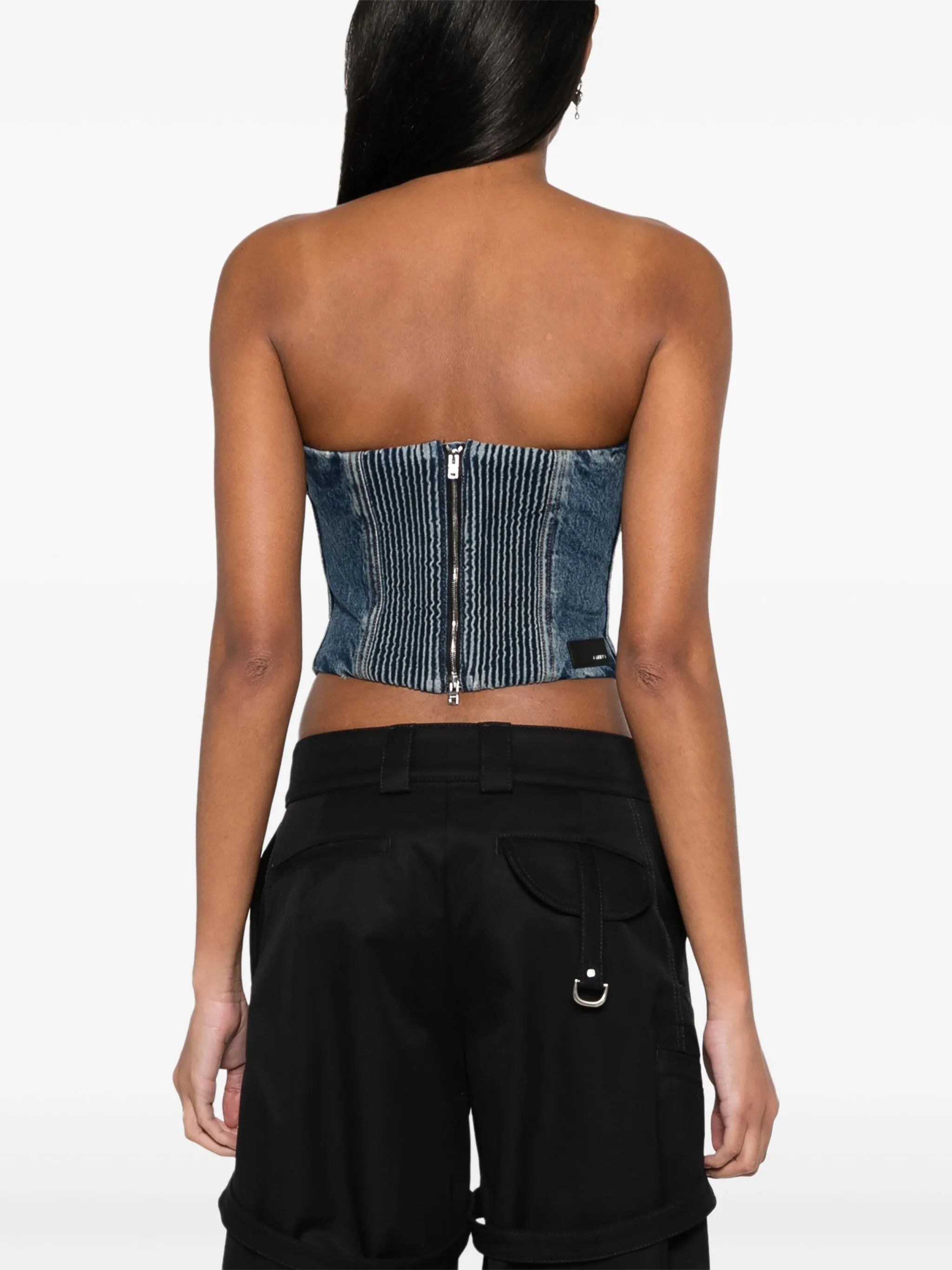 Amiri o1y0425 Crop Top in Blue Size L / US 10 / IT 46 - 4 Thumbnail