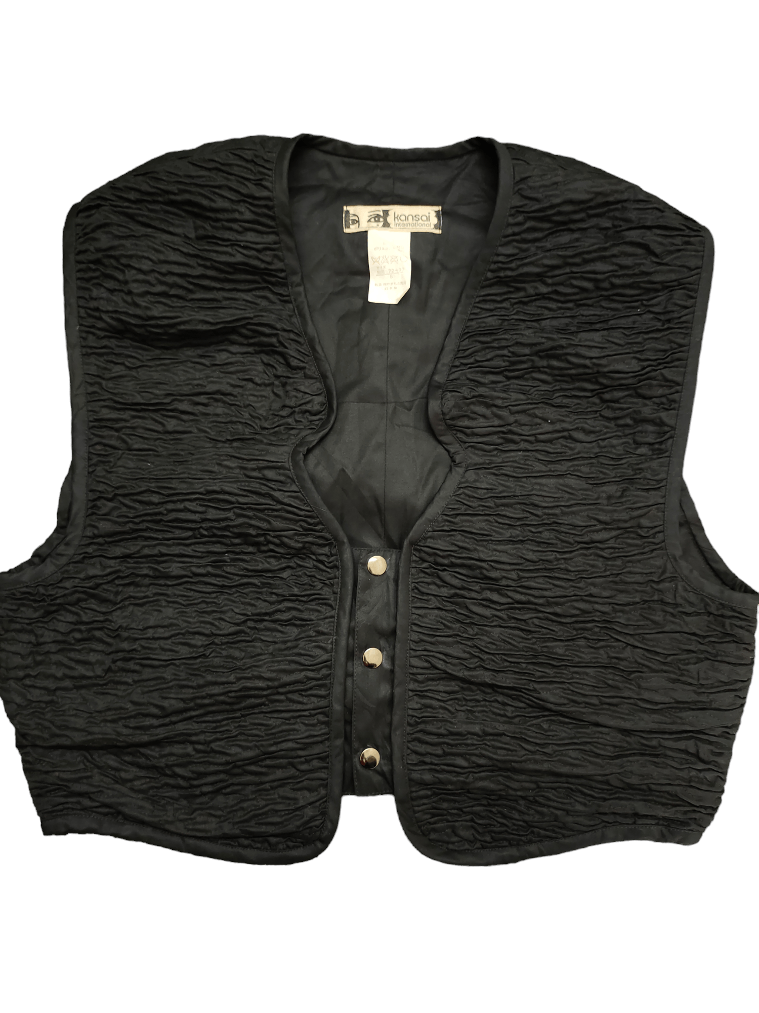Kansai Yamamoto Vtg 90s Kansai International Kansai Yamamoto Pleated Vest Size US S / EU 44-46 / 1 - 1 Thumbnail