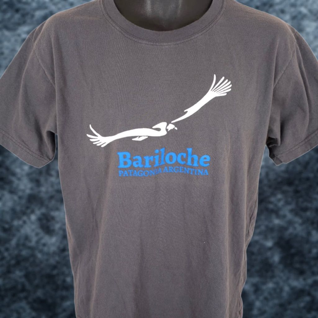 Vintage Bariloche T Shirt Mens L Gray Patagonia Argentina Travel Destination Graphic Tee Regular Cotton Crew Neck Short Sleeve Mens Size US L / EU 52-54 / 3 - 1 Thumbnail