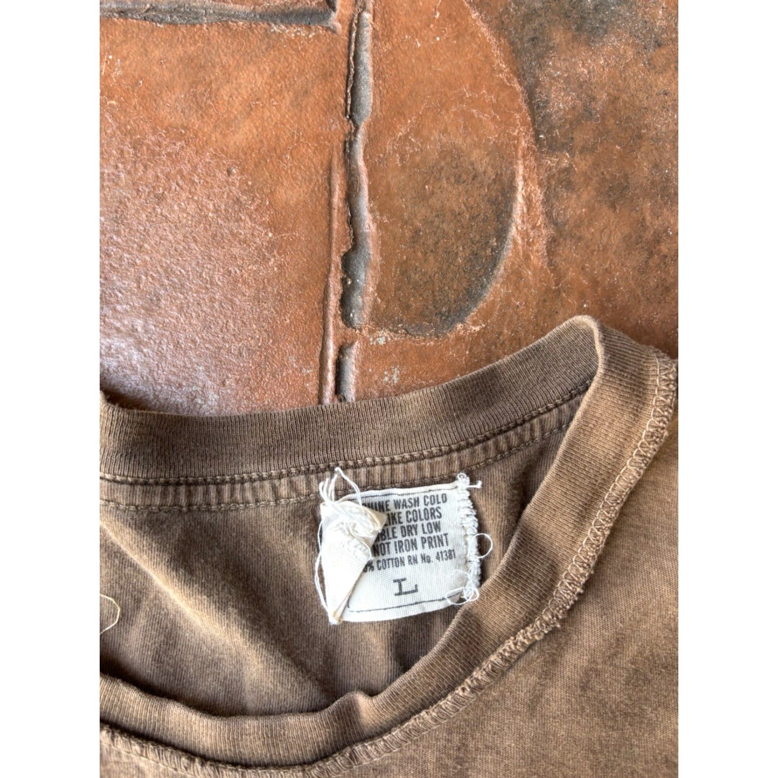 Vintage VINTAGE Y2K Salvage Embroidered Eagle Hate War T Shirt Large Brown 100% Cotton Men Regular Short Sleeve US Flag 80s 90s Punk Hip Hop Affliction Style Size US L / EU 52-54 / 3 - 3 Thumbnail