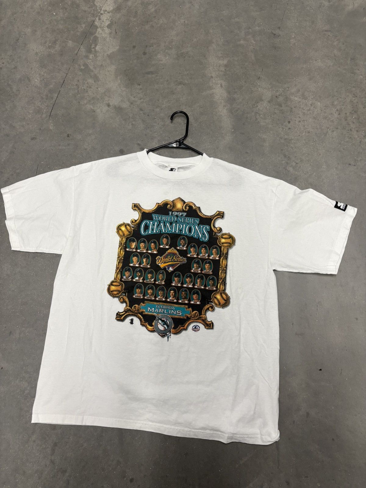 Starter × Vintage 1997 Miami Marlins championship t shirt Size US XL / EU 56 / 4 - 3 Thumbnail
