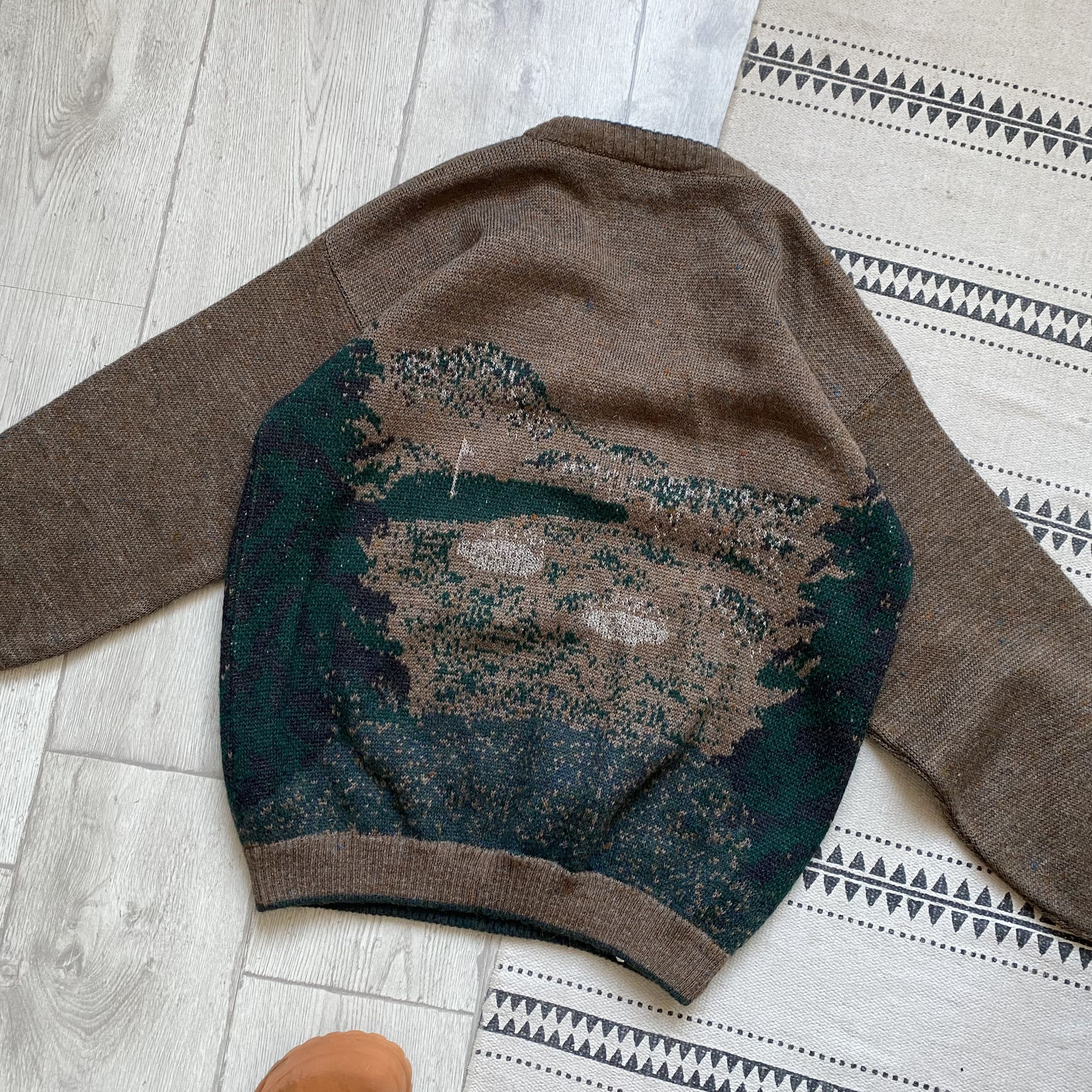 Carlo Colucci 🏌🏽️ Vintage 80-90 Cozy Polo Golf Wool Heavy Knit sweater Size US L / EU 52-54 / 3 - 9 Thumbnail