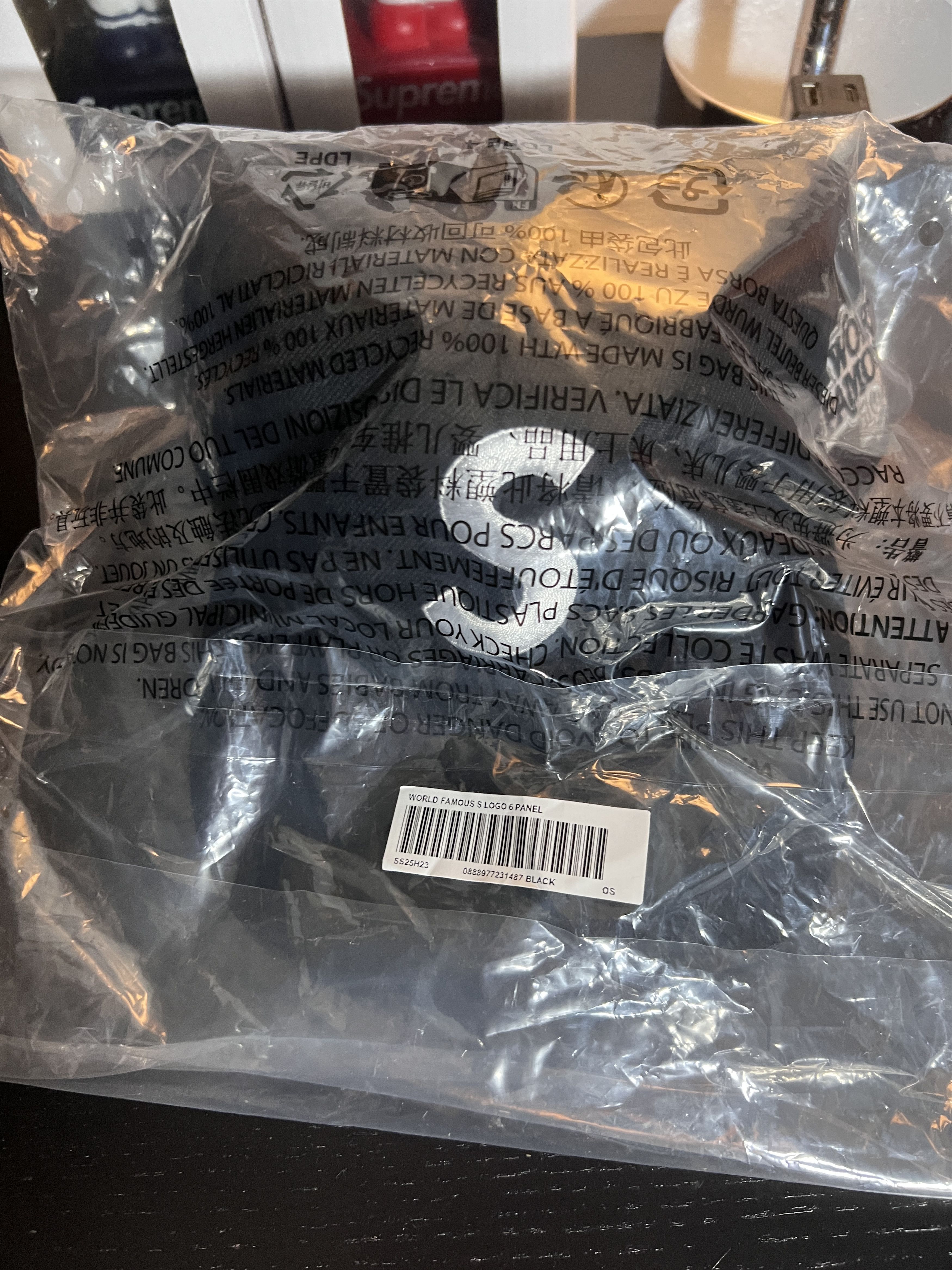 Supreme SUPREME WORLD FAMOUS S LOGO 6 PANEL | Grailed