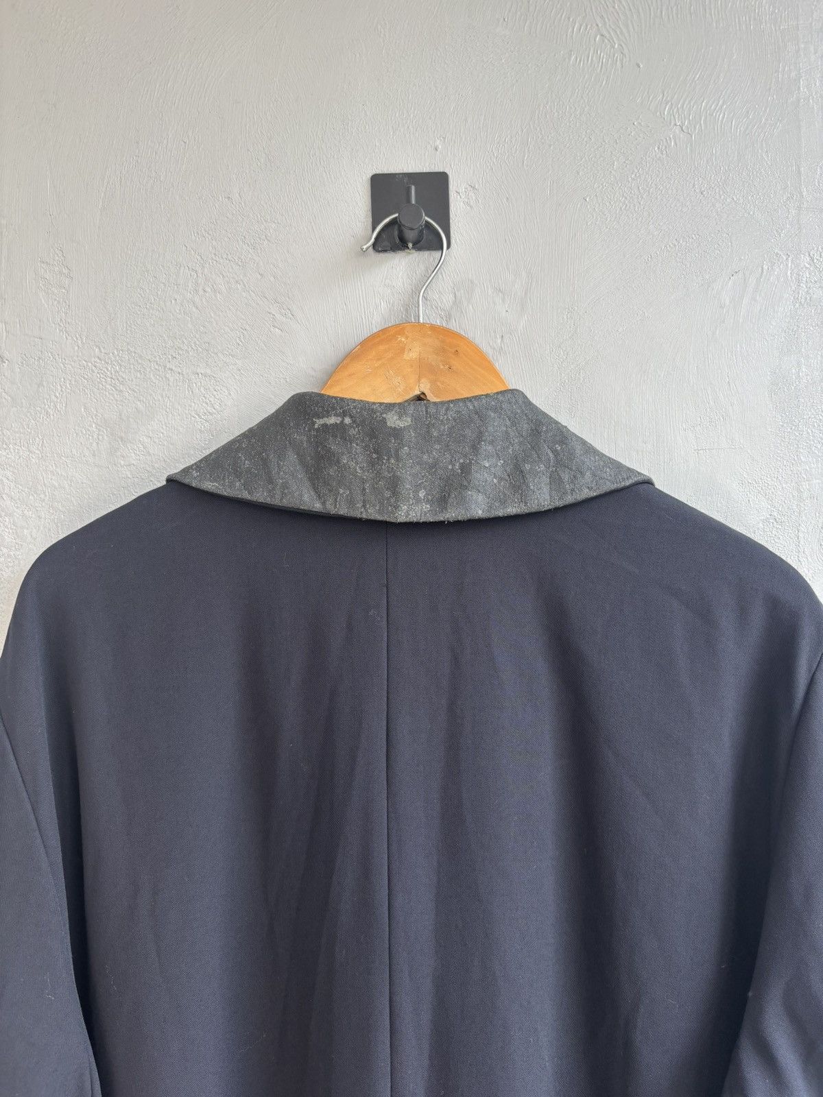 Yohji Yamamoto Yohji Yamamoto workshop 80s distressed leather collar coat Size US M / EU 48-50 / 2 - 11 Thumbnail