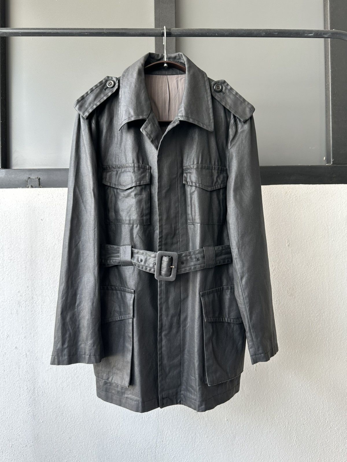 JUN MEN 80’s Junmen waxed trench coat Size US M / EU 48-50 / 2 - 10 Thumbnail
