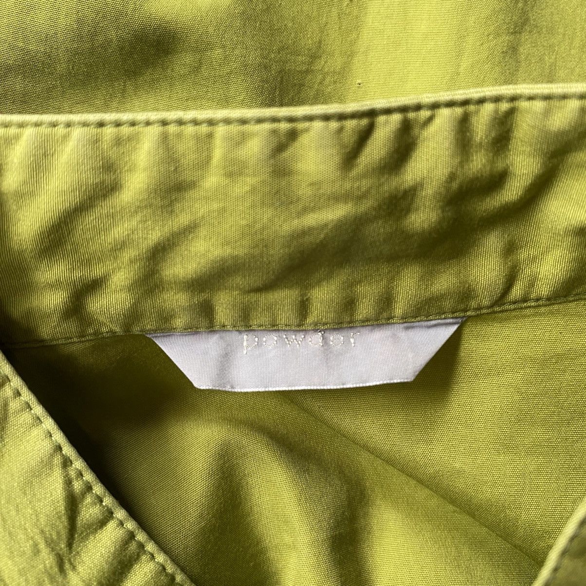 Japanese Brand POWDER Mandarin Chinese Style Green Shirt Size M / US 6-8 / IT 42-44 - 9 Thumbnail