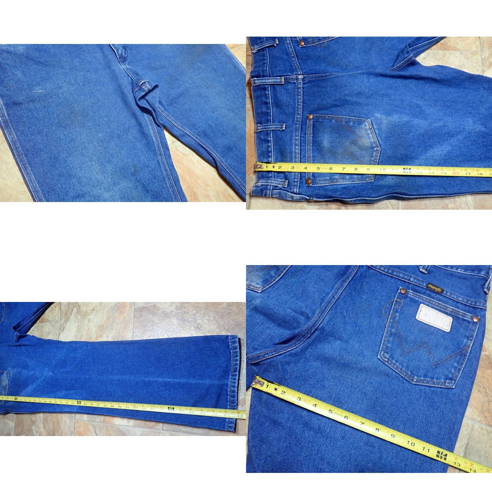 Wrangler VINTAGE 80s Wrangler Mens Regular Fit Straight Leg Denim Jeans 38x30 Southwestern USA Mens Size US 38 / EU 54 - 8 Thumbnail