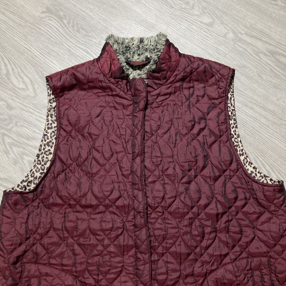 If Six Was Nine 2000s Ramlossa Puffer Inner Leopard Motif Vest Red Lgb Size US L / EU 52-54 / 3 - 4 Thumbnail