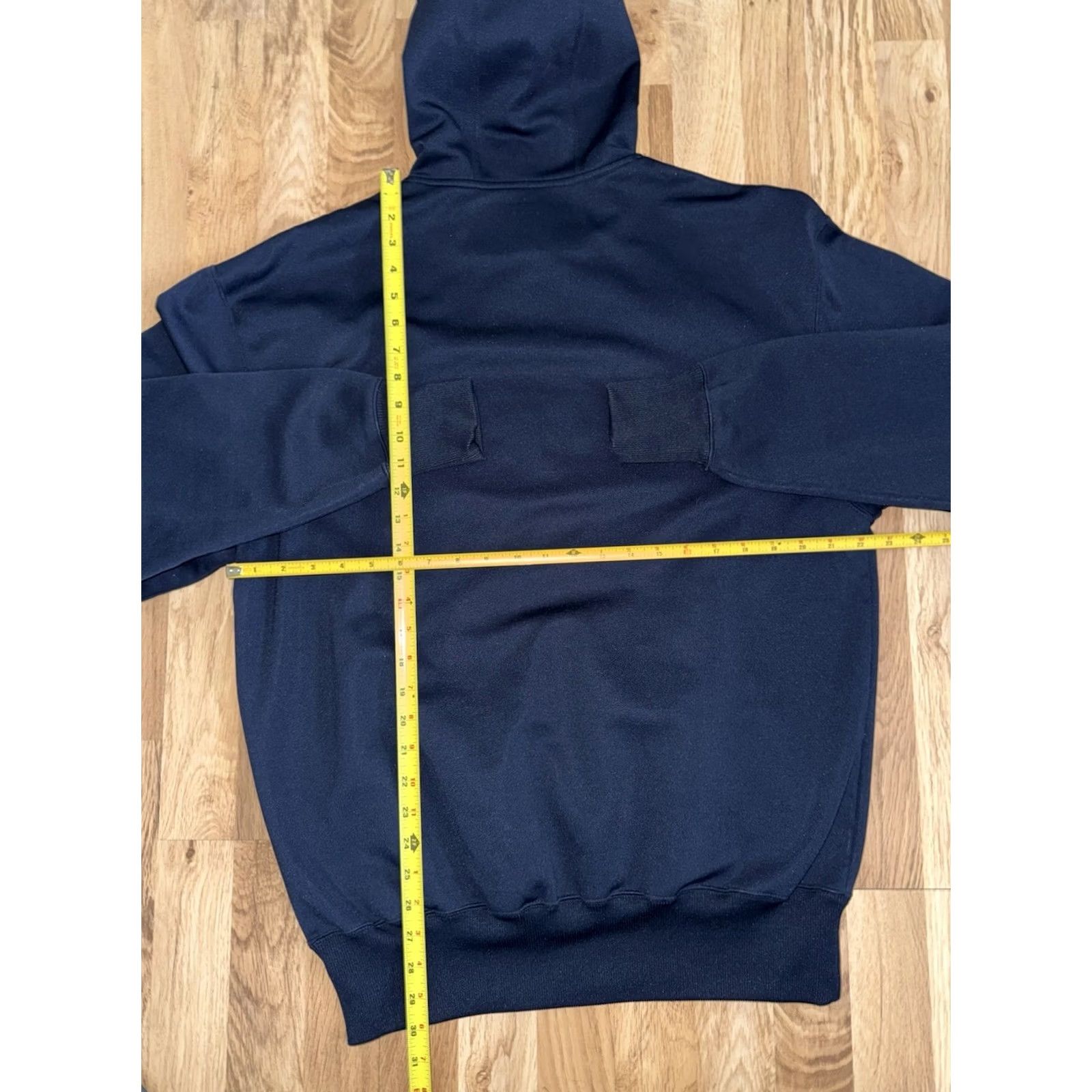 MLB Majestic NY Yankees MLB Hoodie Adult L Blue Therma Base Hooded Pockets Graphic Print Mens Size US L / EU 52-54 / 3 - 5 Thumbnail