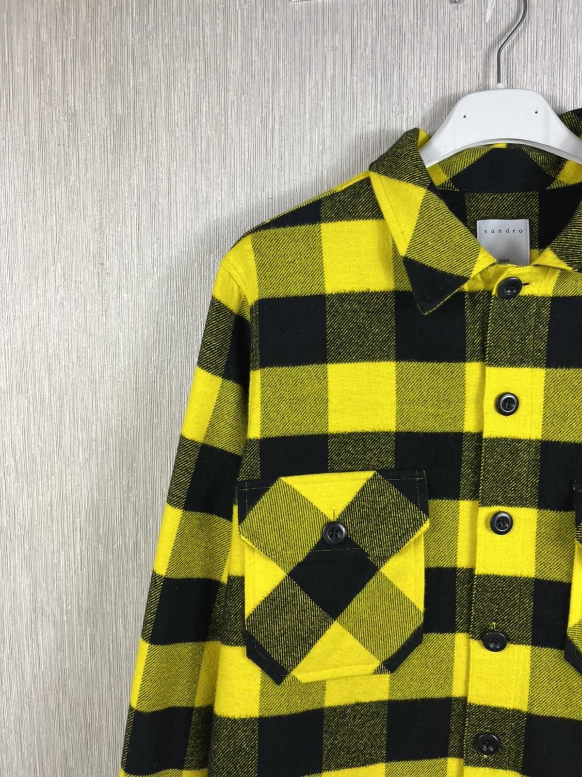 Designer × Sandro Sandro Paris checked flannel shirt jacket plaid Size US S / EU 44-46 / 1 - 4 Thumbnail