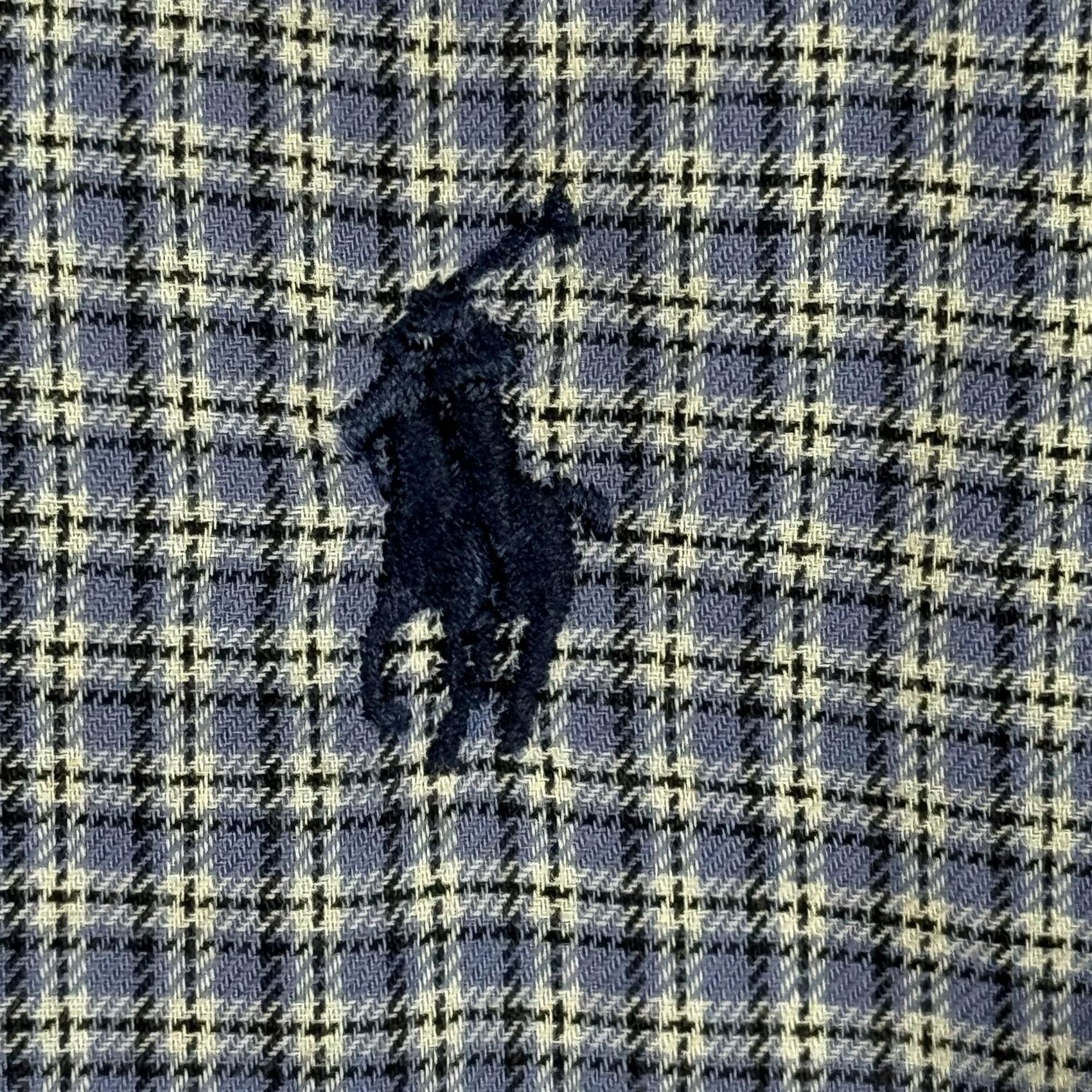 Ralph Lauren VINTAGE Ralph Lauren Shirt Mens 16 34/35 Yarmouth Button Down Long Sleeve Plaid Blue 100% Cotton Classic Dress Shirt Mens Boys Womens Size US L / EU 52-54 / 3 - 7 Thumbnail