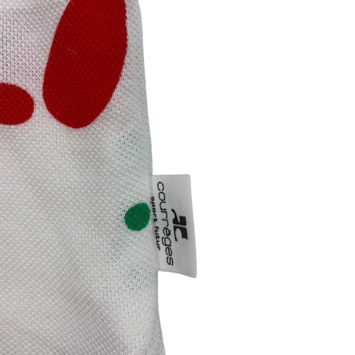 Courreges × Vintage Vintage COURREGES half zipper full print tee Size XS / US 0-2 / IT 36-38 - 9 Thumbnail