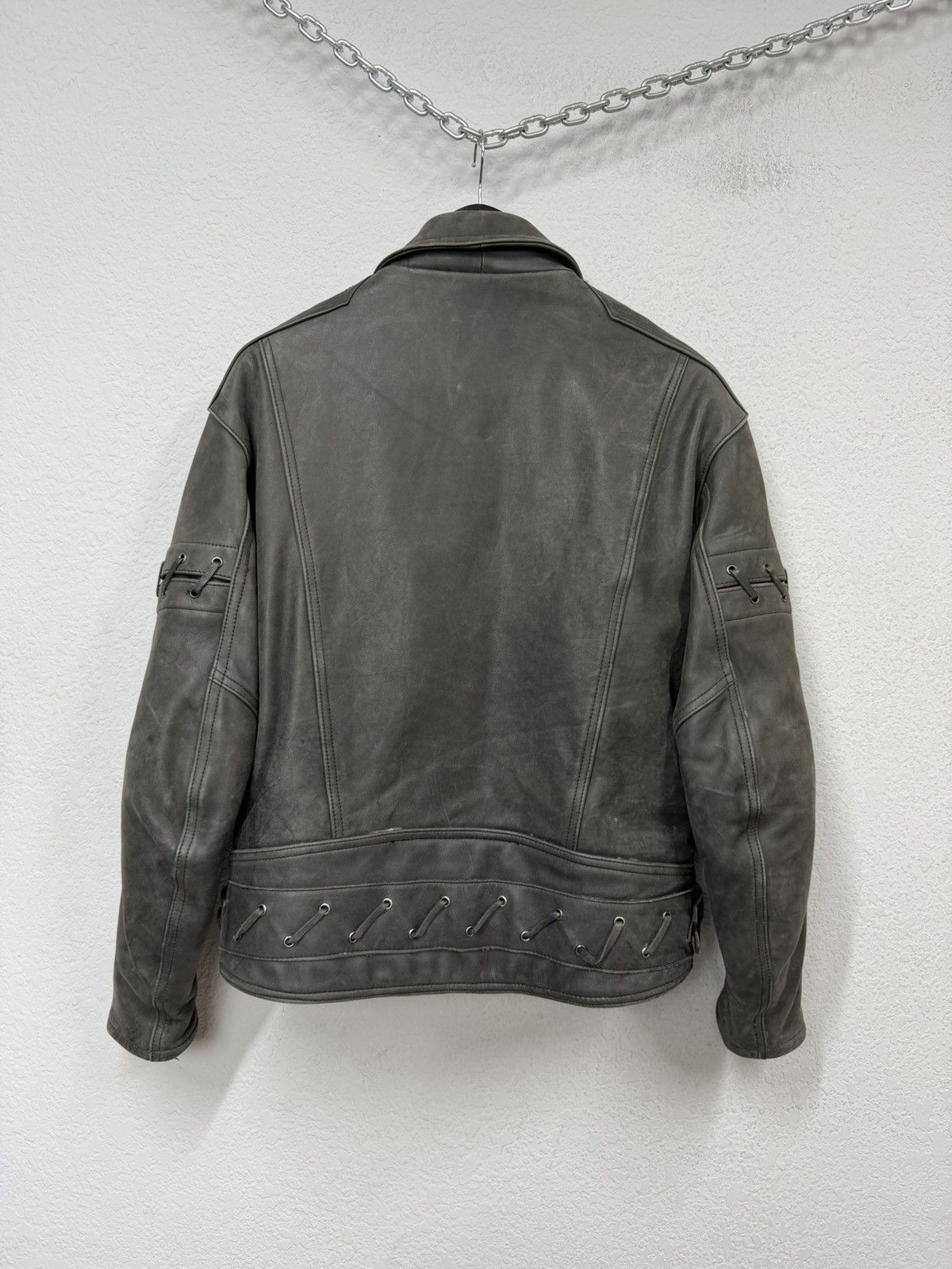 If Six Was Nine Rick Owens Style Bomber Cropped Leather Jacket Distressed Size US S / EU 44-46 / 1 - 7 Thumbnail