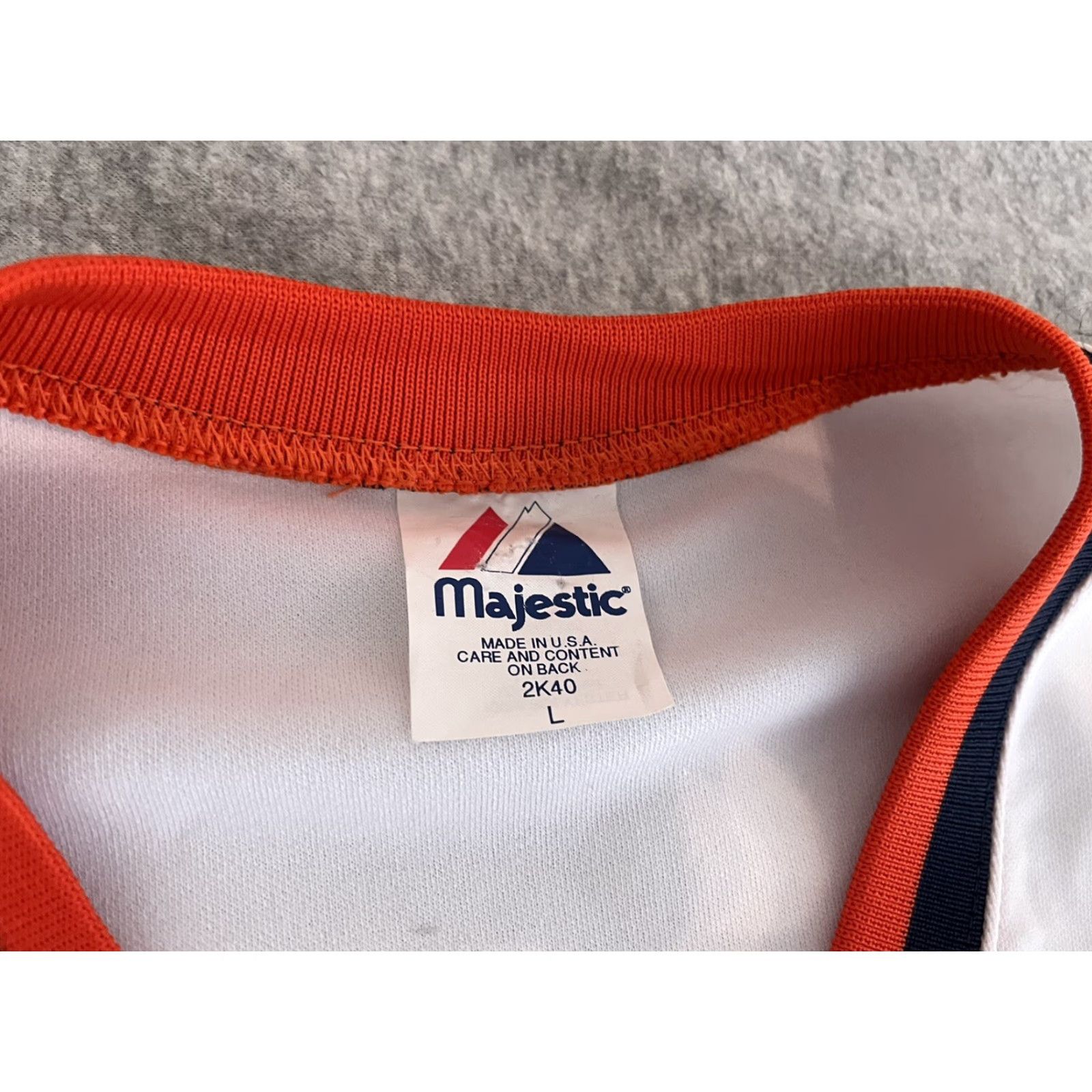 Vintage VINTAGE Majestic Jersey Baseball Astros 2K Orange Made in USA Size Large Mens Short Sleeve Size US L / EU 52-54 / 3 - 4 Thumbnail
