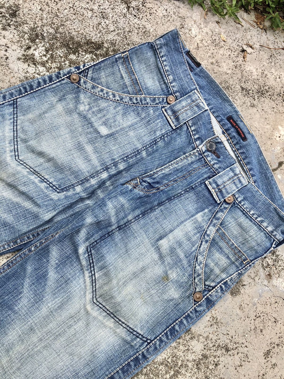 Japanese Brand WIDE LEG JAPANESSEN BLUE WAY JEANS Size US 34 / EU 50 - 5 Thumbnail