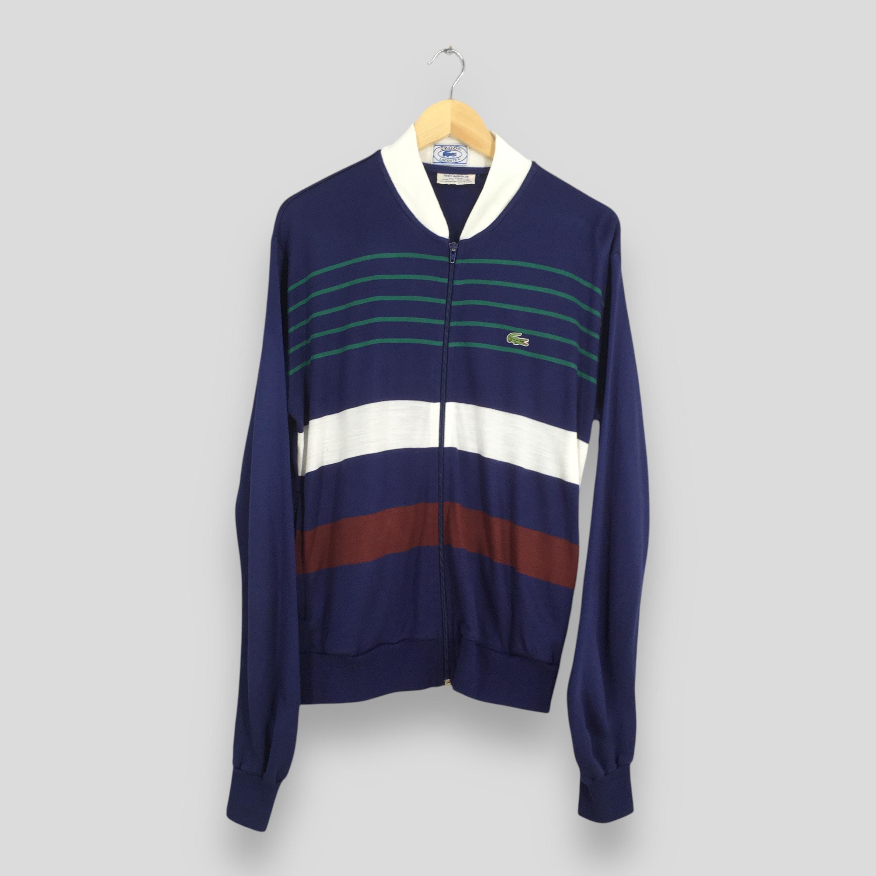 Lacoste Vintage 90s Lacoste Stripes Zipper Sweatshirts Large Size US L / EU 52-54 / 3 - 1 Thumbnail