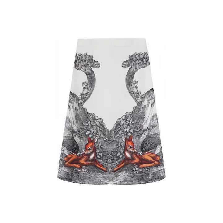 Burberry Burberry FW21 Silk Print Half Skirt 0079 Size 23" - 1 Thumbnail