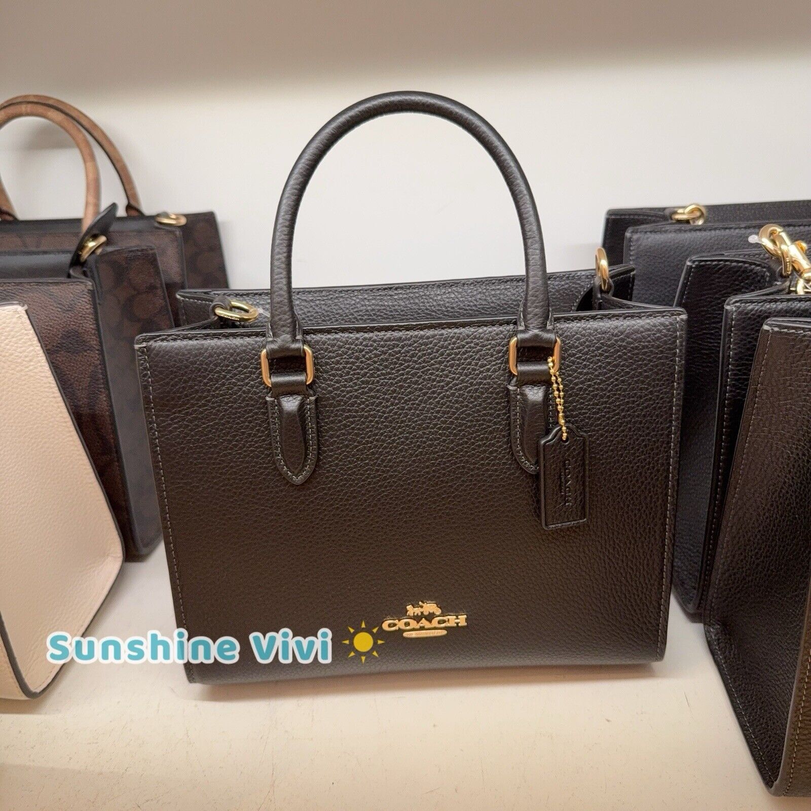 NWT Coach Maggie Small Tote Bag Leather Black CY670
