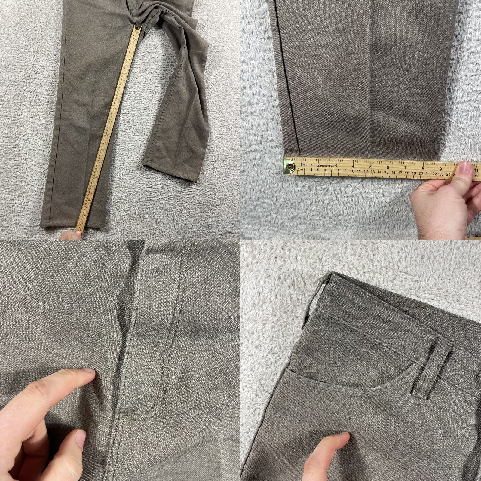 Wrangler VINTAGE Wrangler Dress Jeans Mens 32x29 Beige Brown Polyester Bootcut USA Cowboy Jeans Mens 32x29 Brown Beige Polyester Bootcut Cowboy Wrangler Size US 32 / EU 48 - 8 Thumbnail
