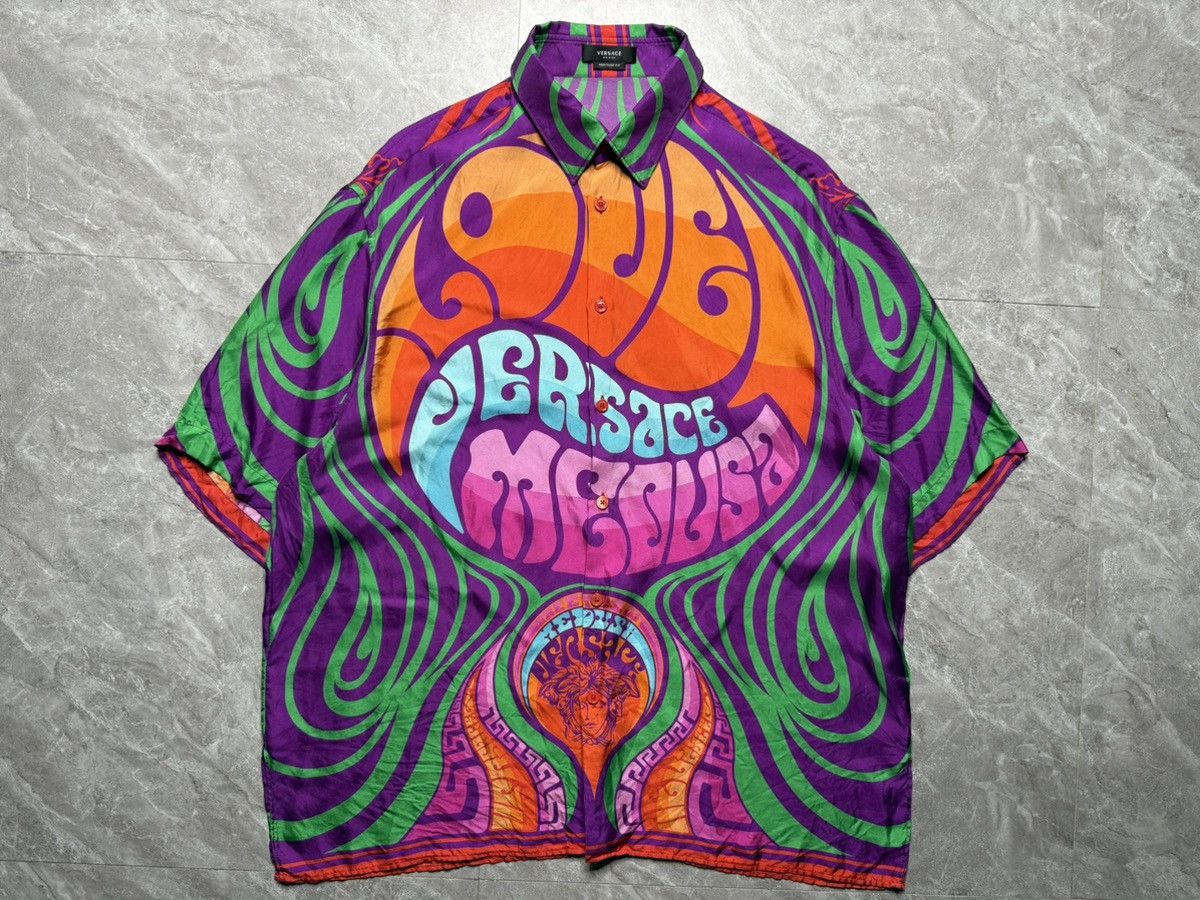 Versace Love Versace Medusa Music Silk Buttondown