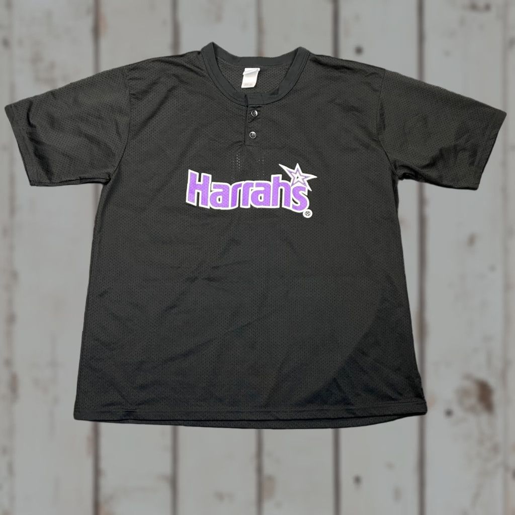 Augusta Sportswear VINTAGE Harrah’s Casino Baseball Jersey Black Purple Augusta Sportswear 2XL Unisex Adults T-Shirt Black Purple 2XL Casino Jersey Mens/Womens Size US XXL / EU 58 / 5 - 1 Thumbnail