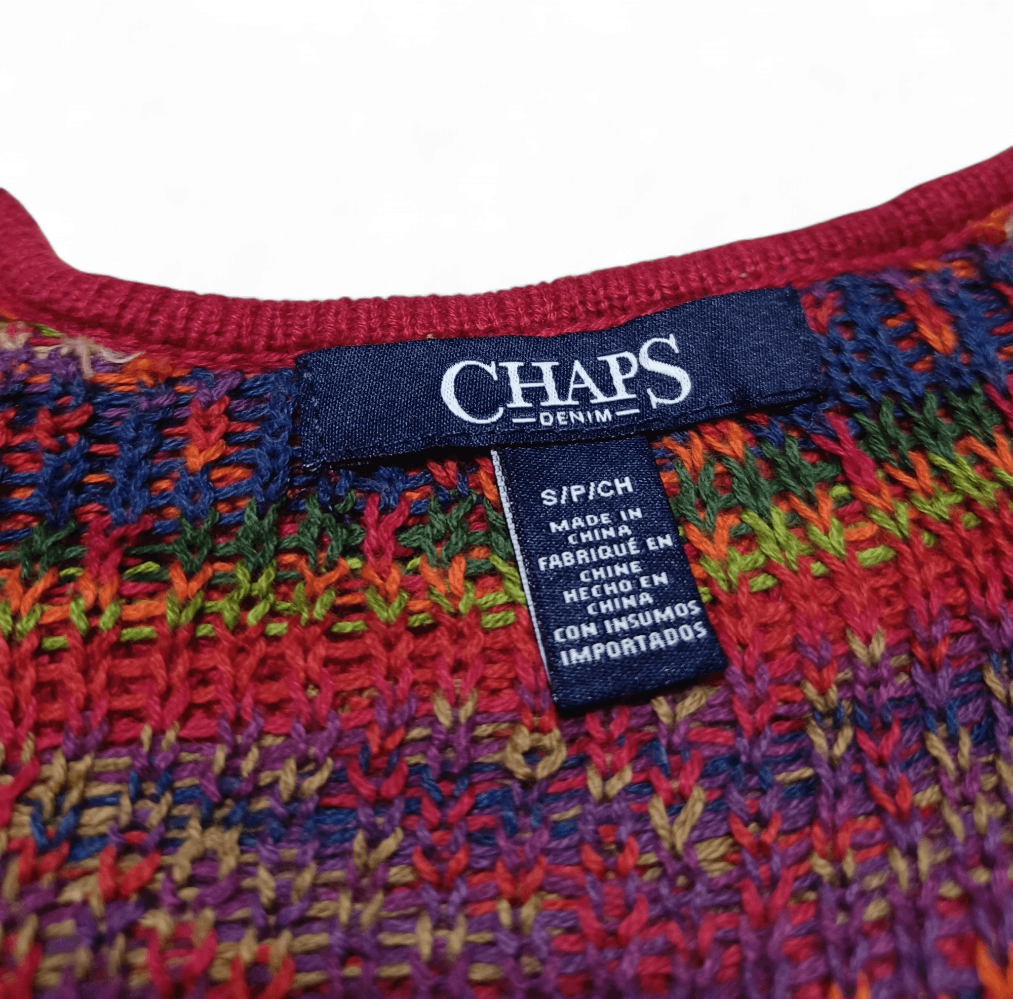 Chaps Vintage 90s CHAPS Women's Aztec Ethnic Motifs Knit Shirt Size S / US 4 / IT 40 - 7 Thumbnail
