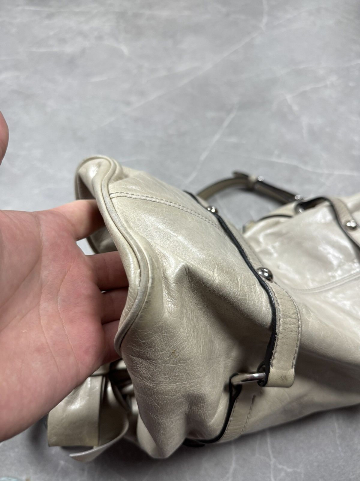 Miu Miu Miu Miu Beige Vitello Schleife Leder Handtasche Satchel Tote Size ONE SIZE - 17 Thumbnail