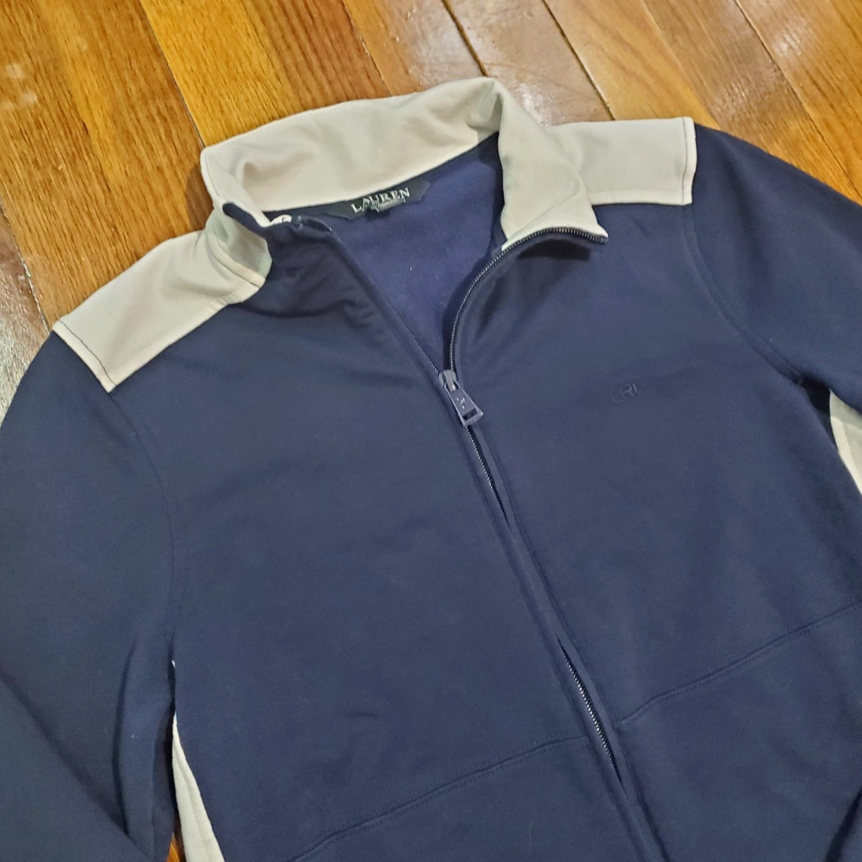 Ralph Lauren Lauren Ralph Lauren Women's Medium Jacket Athletic Full Zip Navy White Tennis Size M / US 6-8 / IT 42-44 - 4 Thumbnail