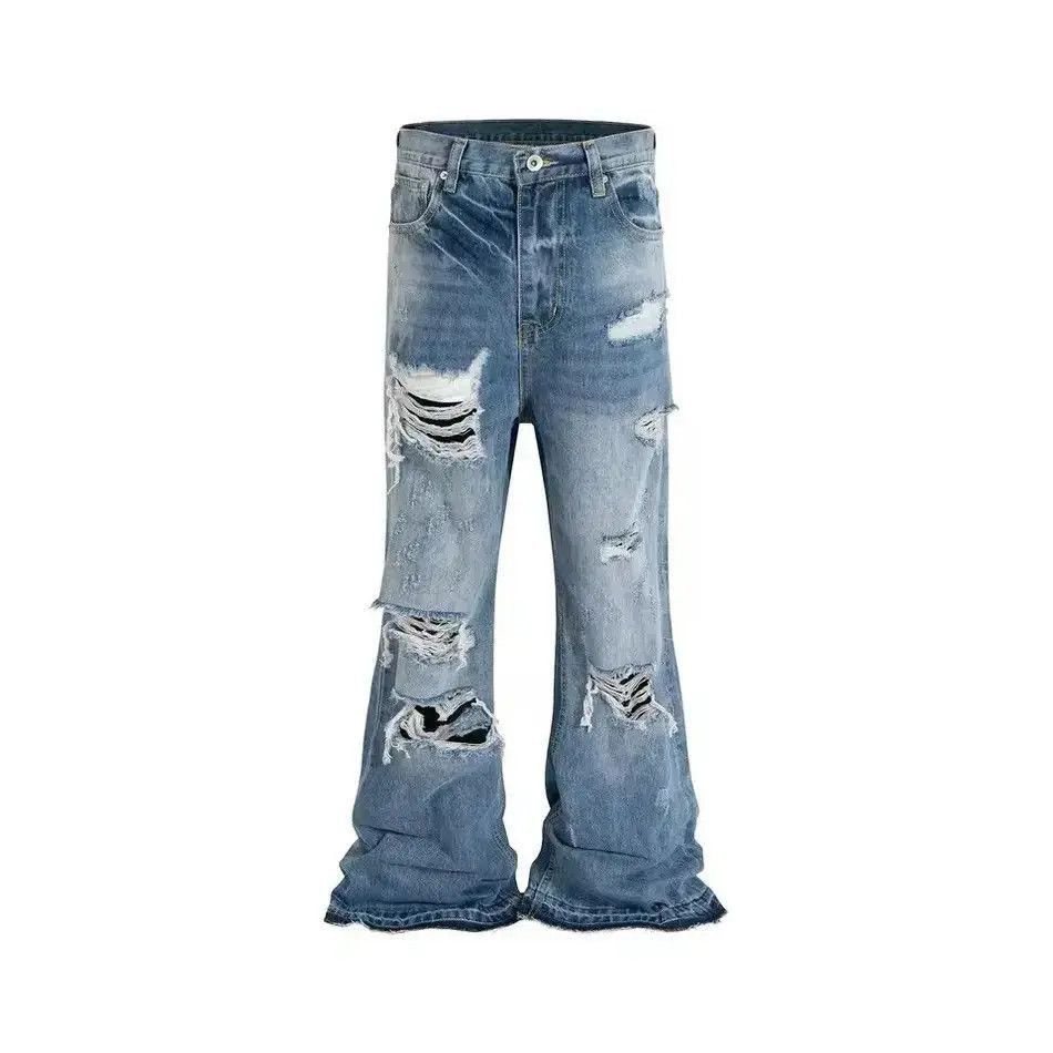 Japanese Brand Tassel Frayed Damaged Hole Baggy Jeans Size US 32 / EU 48 - 5 Thumbnail