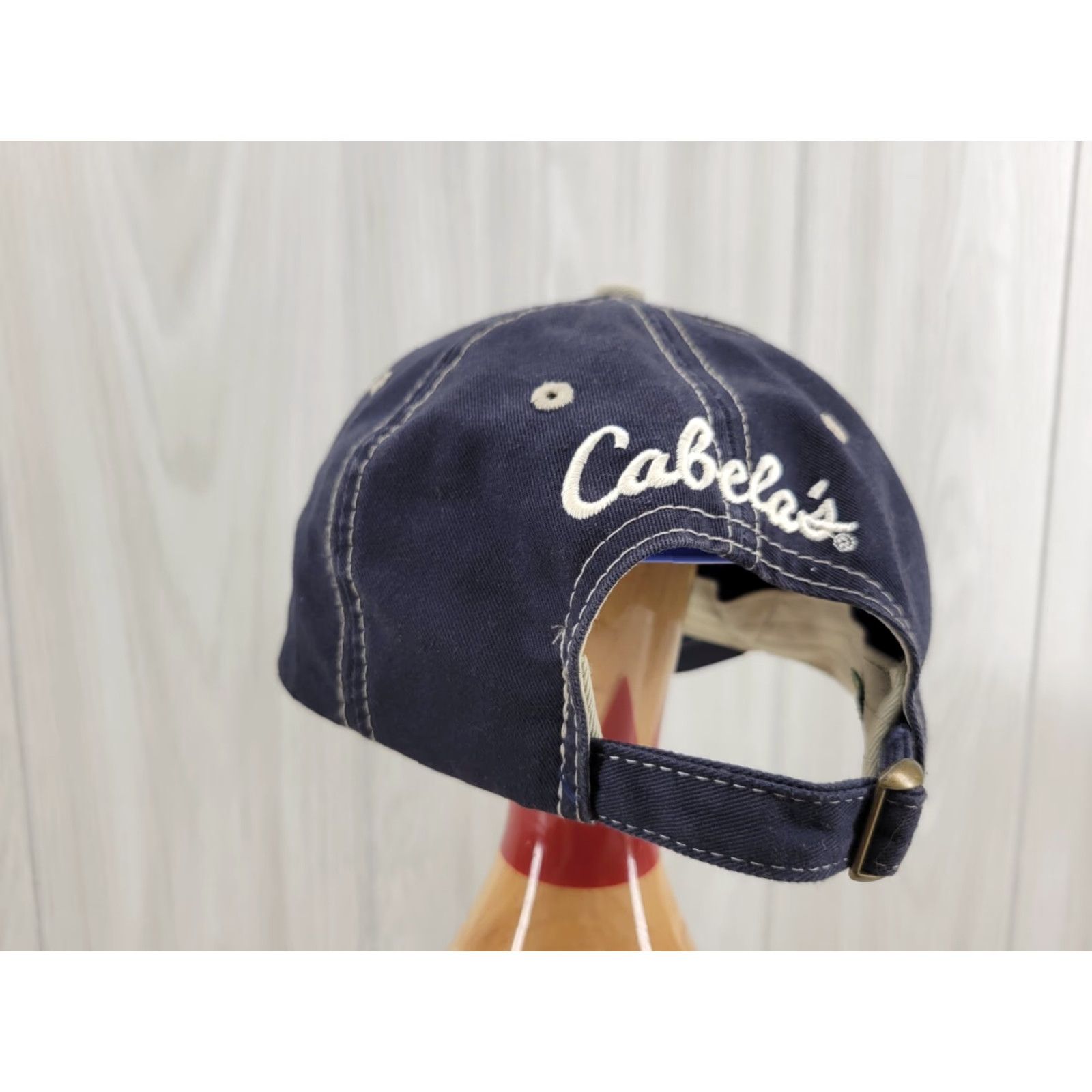 Vintage Cabela's Hat Cap OSFM Adjustable Strap Embroidered Blue Logo Baseball Cap Men Adjustable Blue Outdoor Casual Mens Size ONE SIZE - 6 Thumbnail