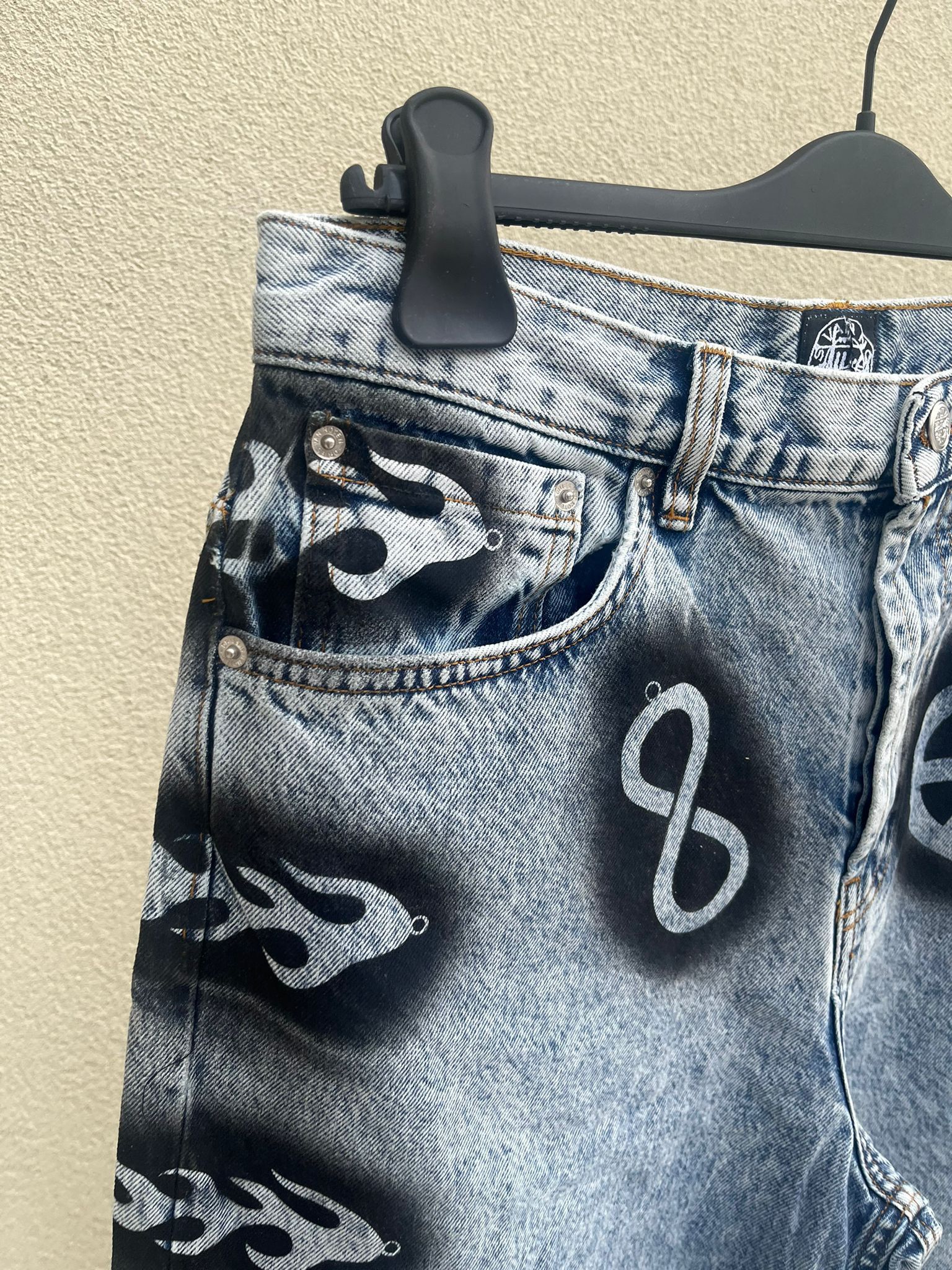 Dries Van Noten × Stussy Q.3 / Stencil Denim in Light Blue Size US 30 / EU 46 - 6 Thumbnail