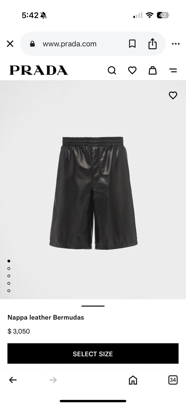 Prada Prada Set - HOLY GRAIL🏆: Size 52 Nappa Leather Shirt + Short Size US L / EU 52-54 / 3 - 25 Thumbnail