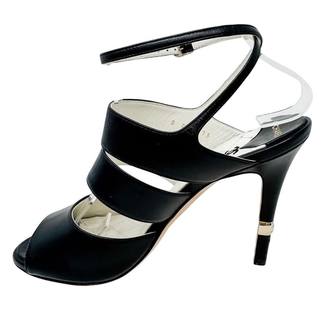 Chanel Chanel Classic CC Logo Ankle Strap Sandals size 38C US7 Size US 8 / IT 38 - 10 Thumbnail