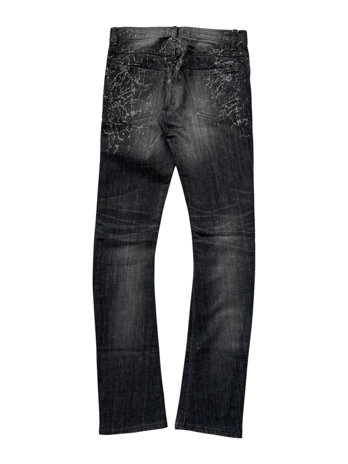Hedi Slimane Spiderweb Bootcut Denim Jeans Size US 30 / EU 46 - 3 Thumbnail